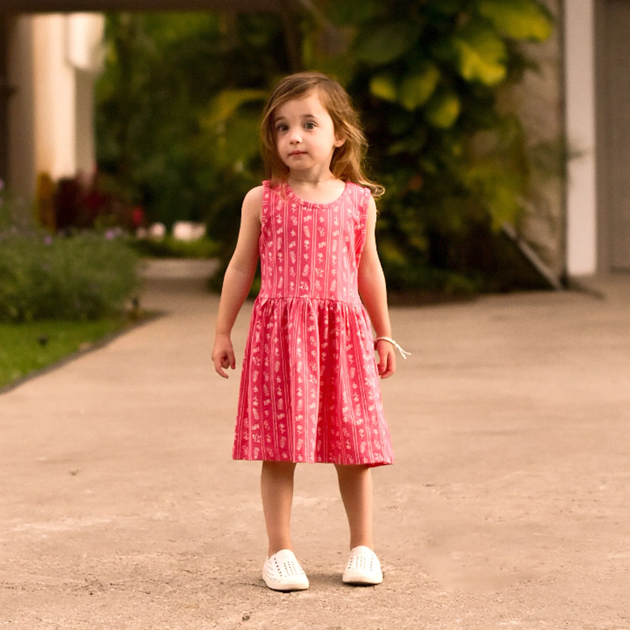 Robe Rayée Fleurs 2-8ans - Image 2