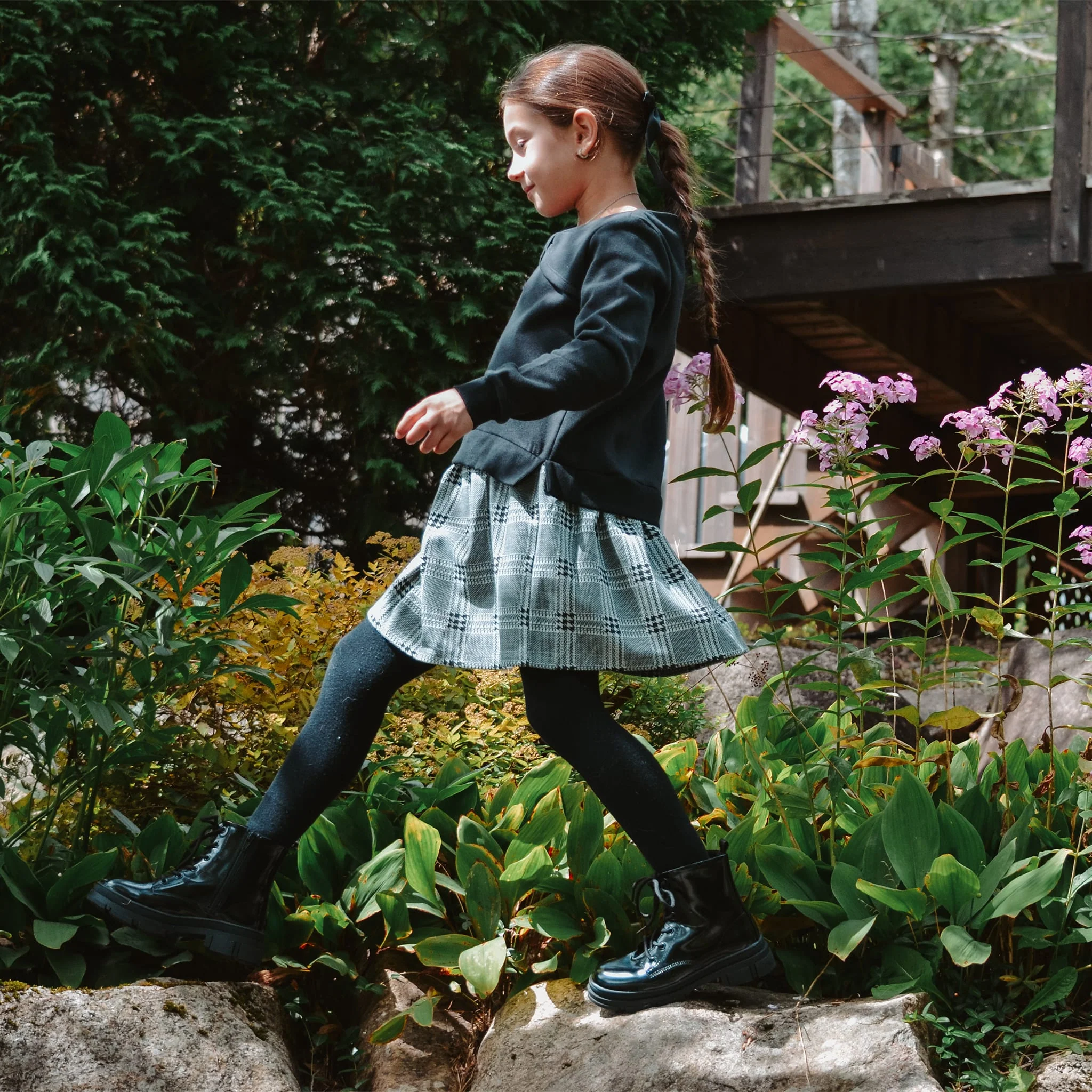 Robe Carreaux Romance 7-14ans - Image 7