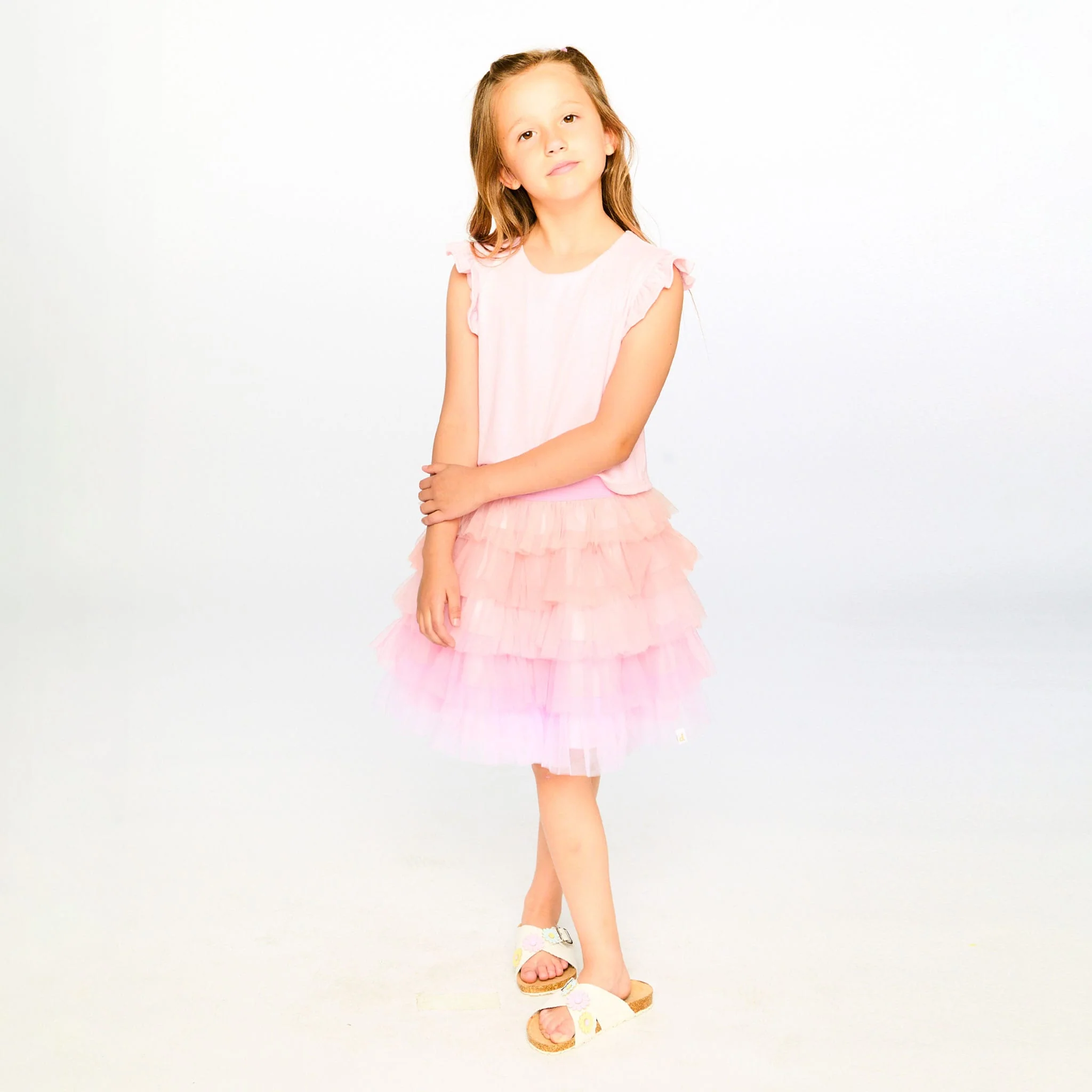 Robe Tulle Rose 3-6ans - Image 2