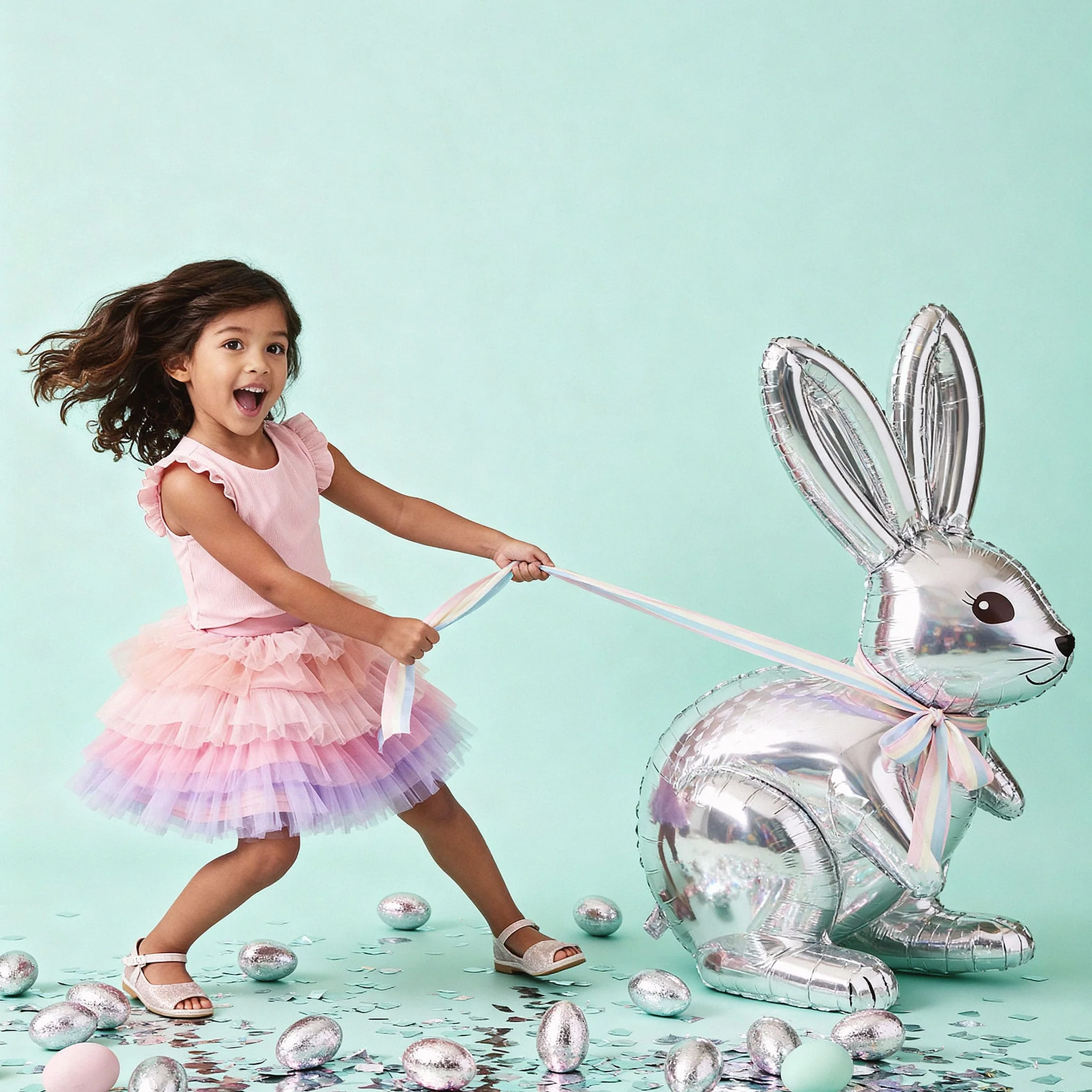 Robe Tulle Rose 7-10ans - Image 8