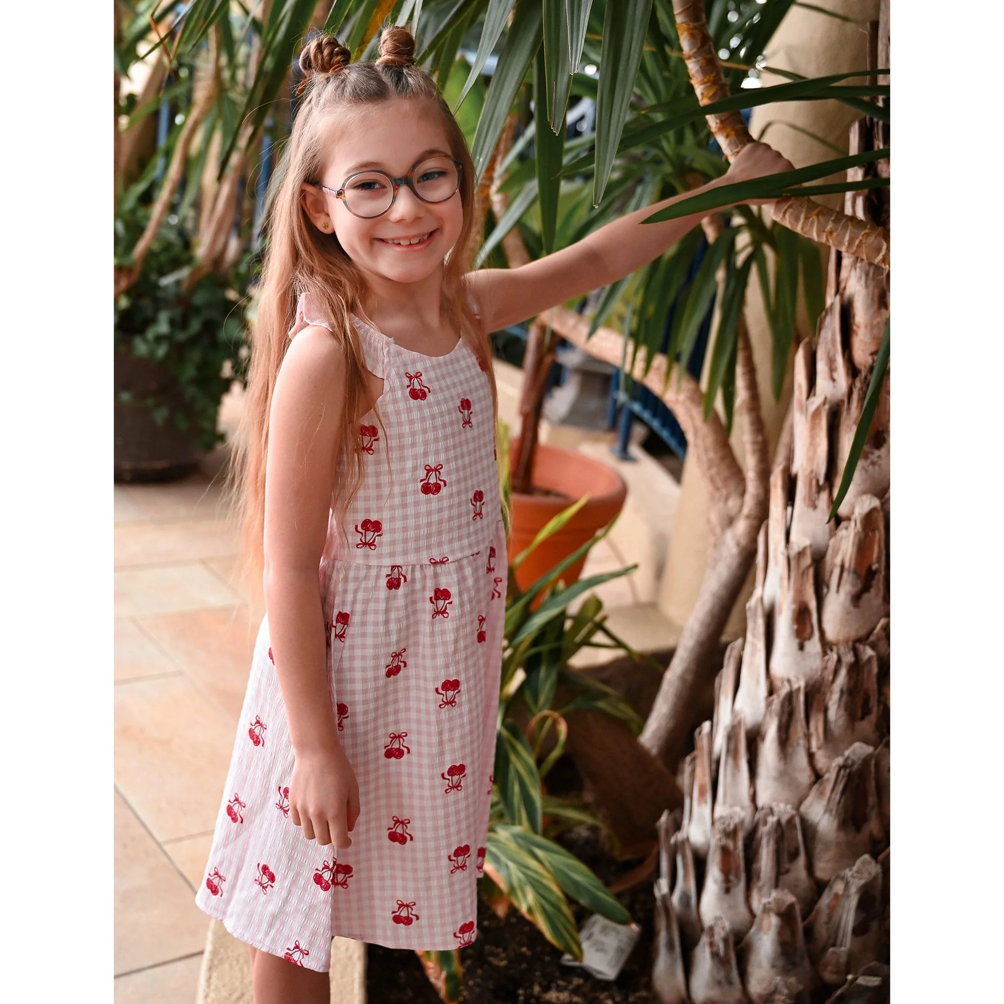 Robe Vichy Cerises 7-14ans - Image 2