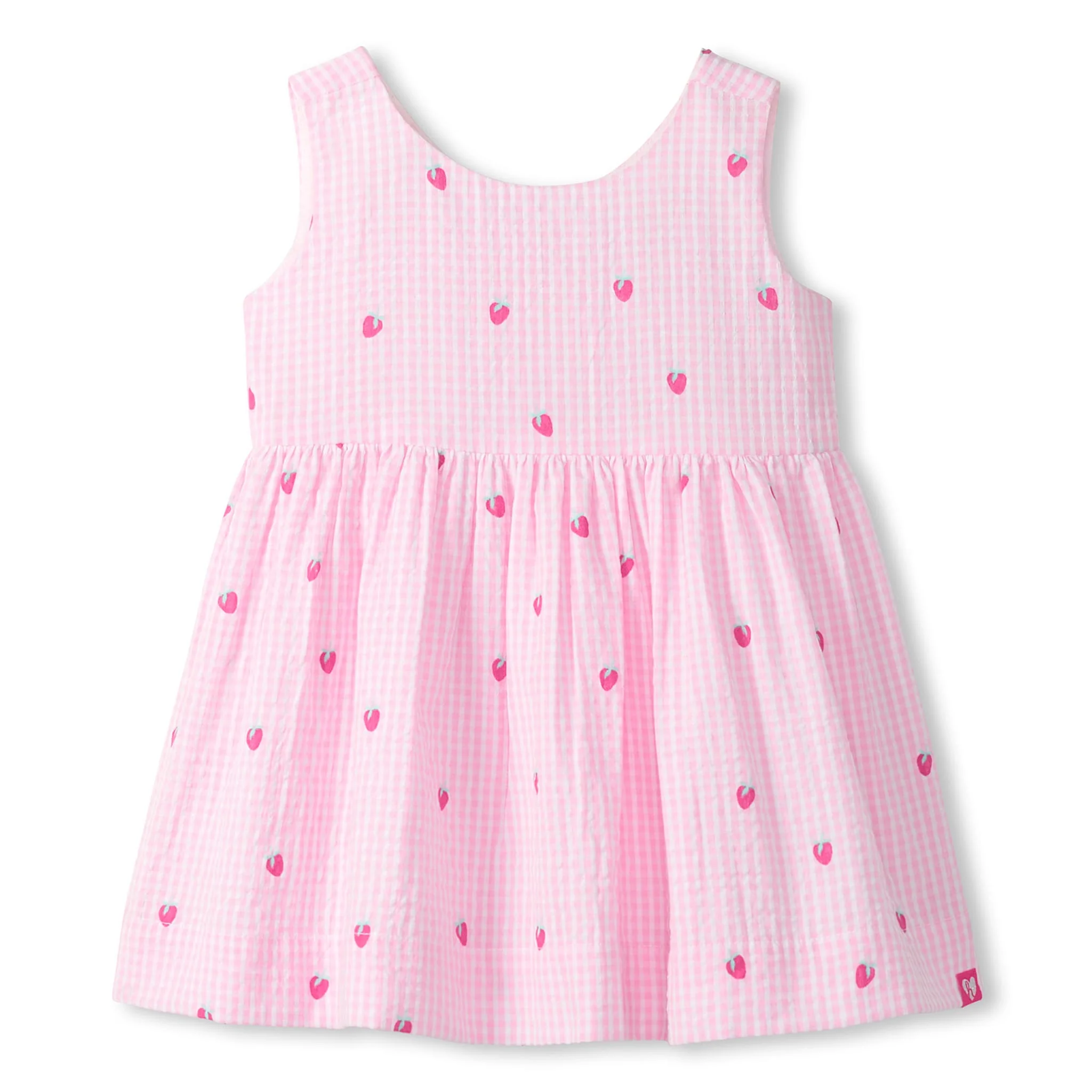Robe Vichy Fraise 6-24mois