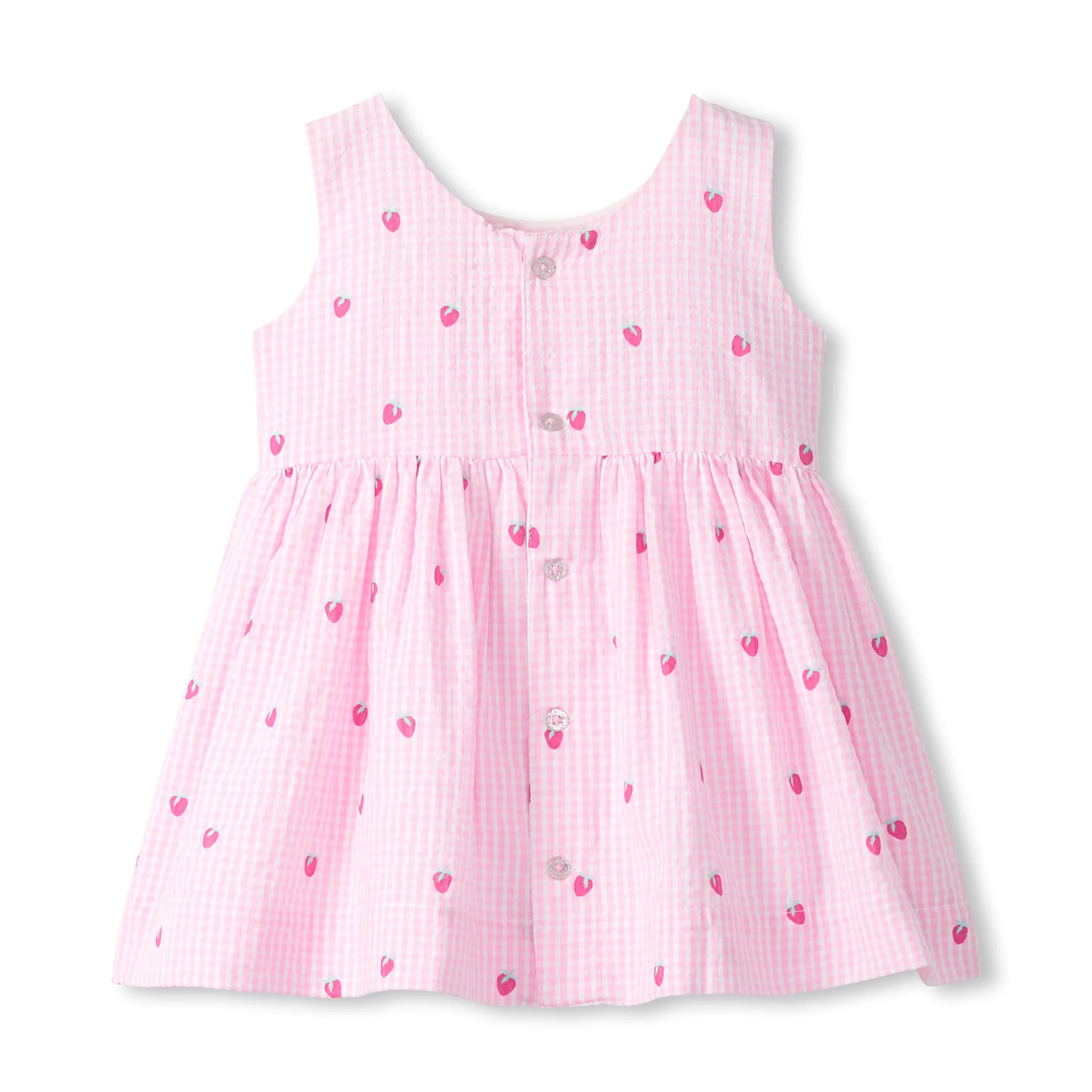 Robe Vichy Fraise 6-24mois - Image 2