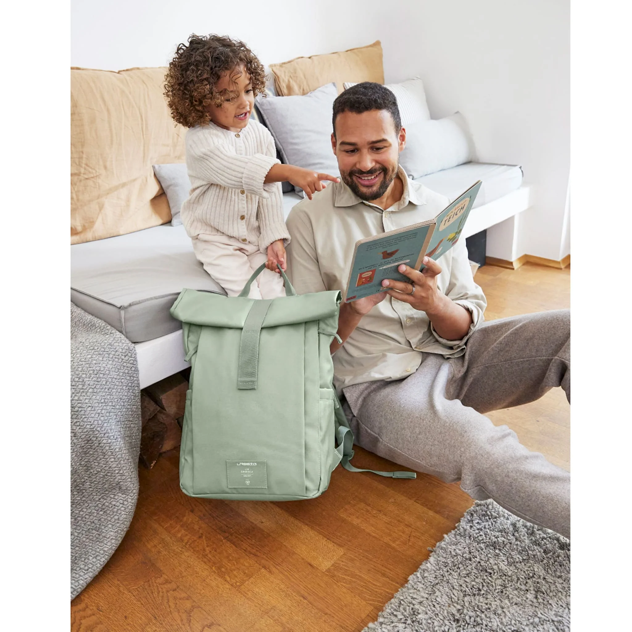 Sac à Couches à Dos Rolltop - Sauge - Image 6
