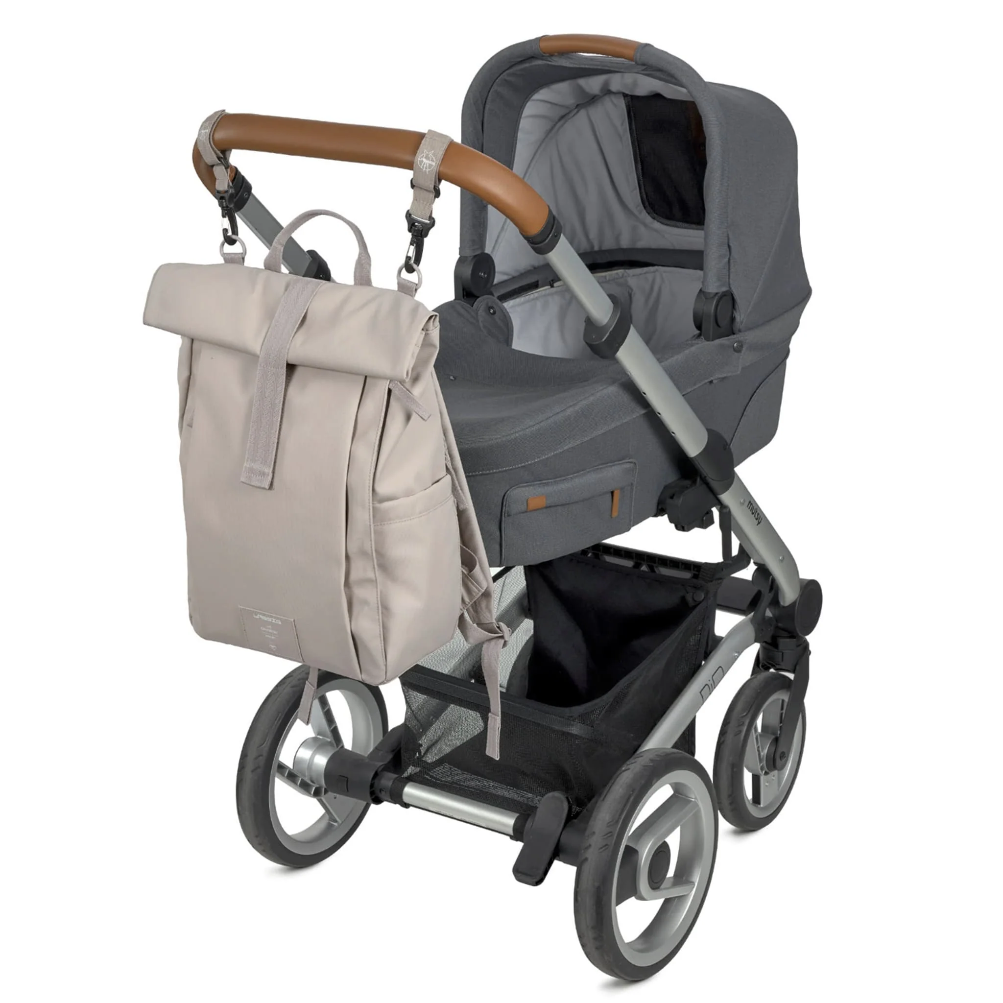 Sac à Couches à Dos Rolltop - Taupe - Image 4