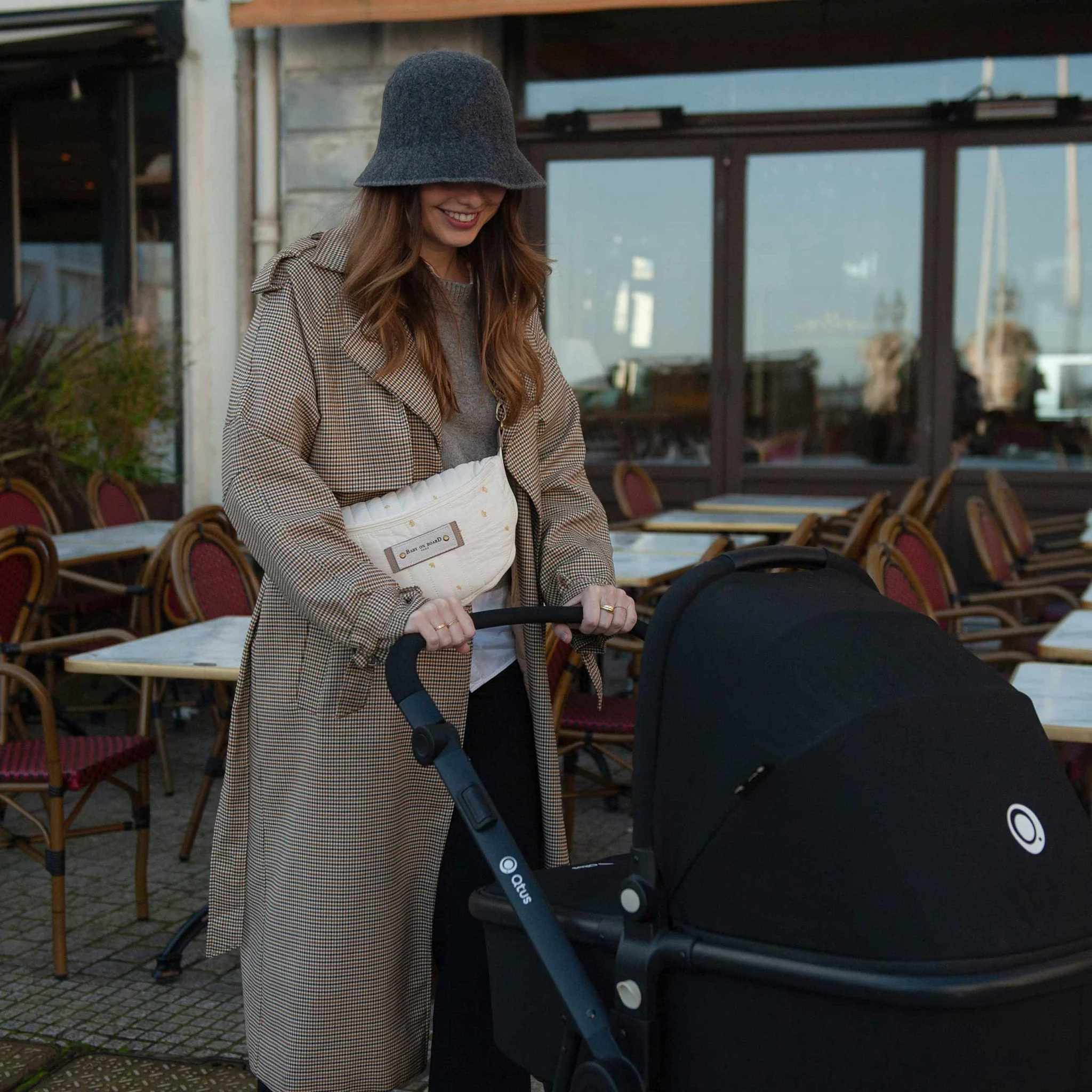 Sac à Langer Banane Avec Bandoulière Armelle - Beige - Image 9
