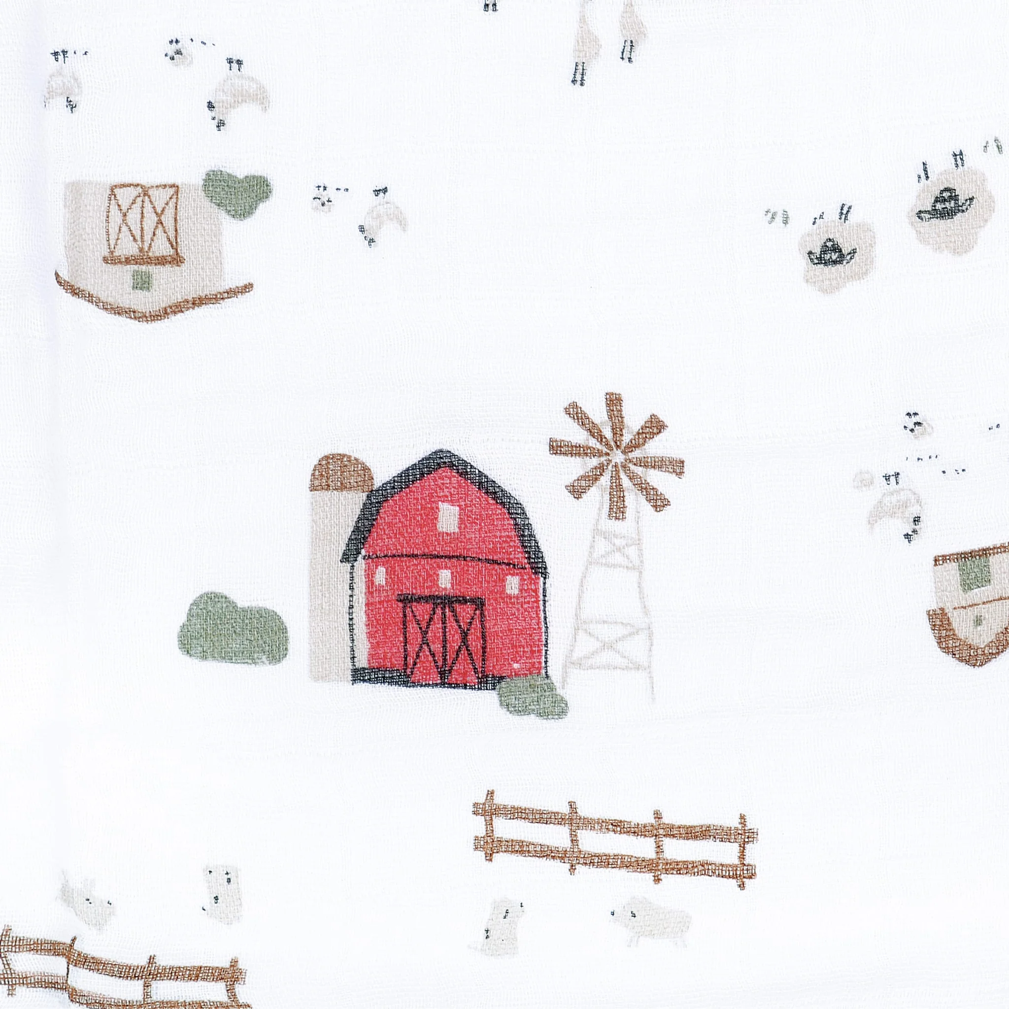 Sac de Nuit Mousseline 0-36mois - Ferme - Image 8