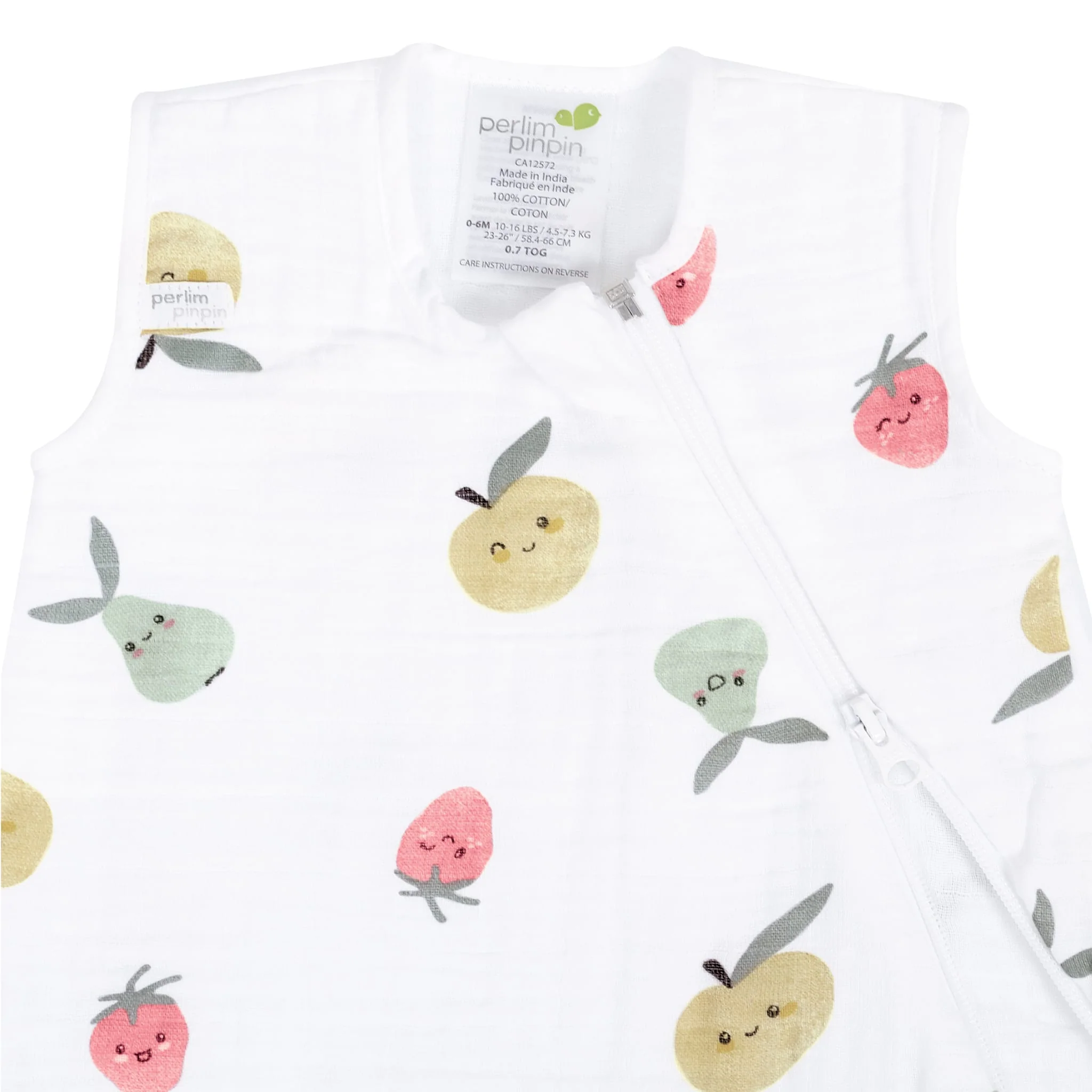 Sac de Nuit Mousseline 0-36mois - Fruits - Image 6