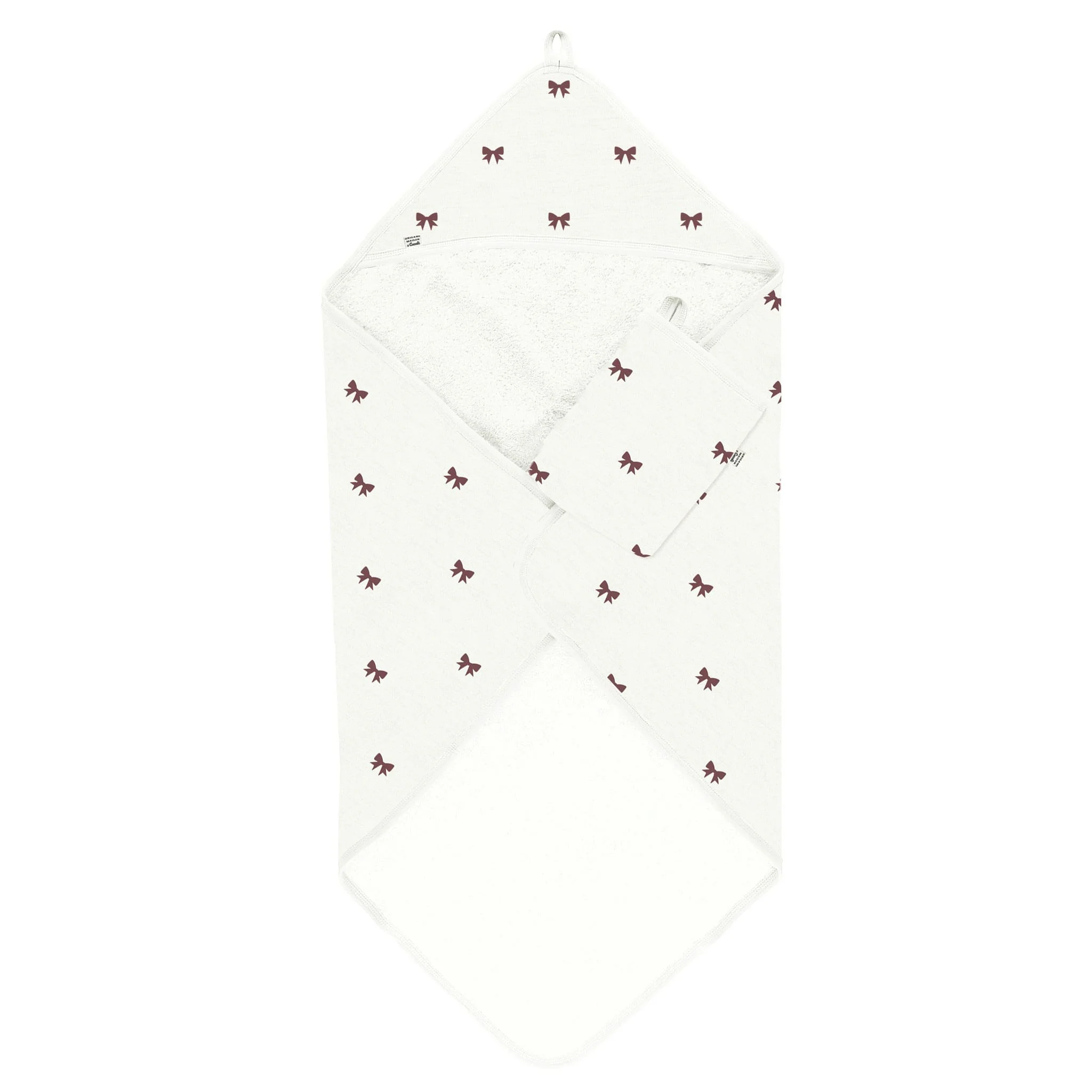 Serviette de Bain à Capuchon et Gant - Boucle