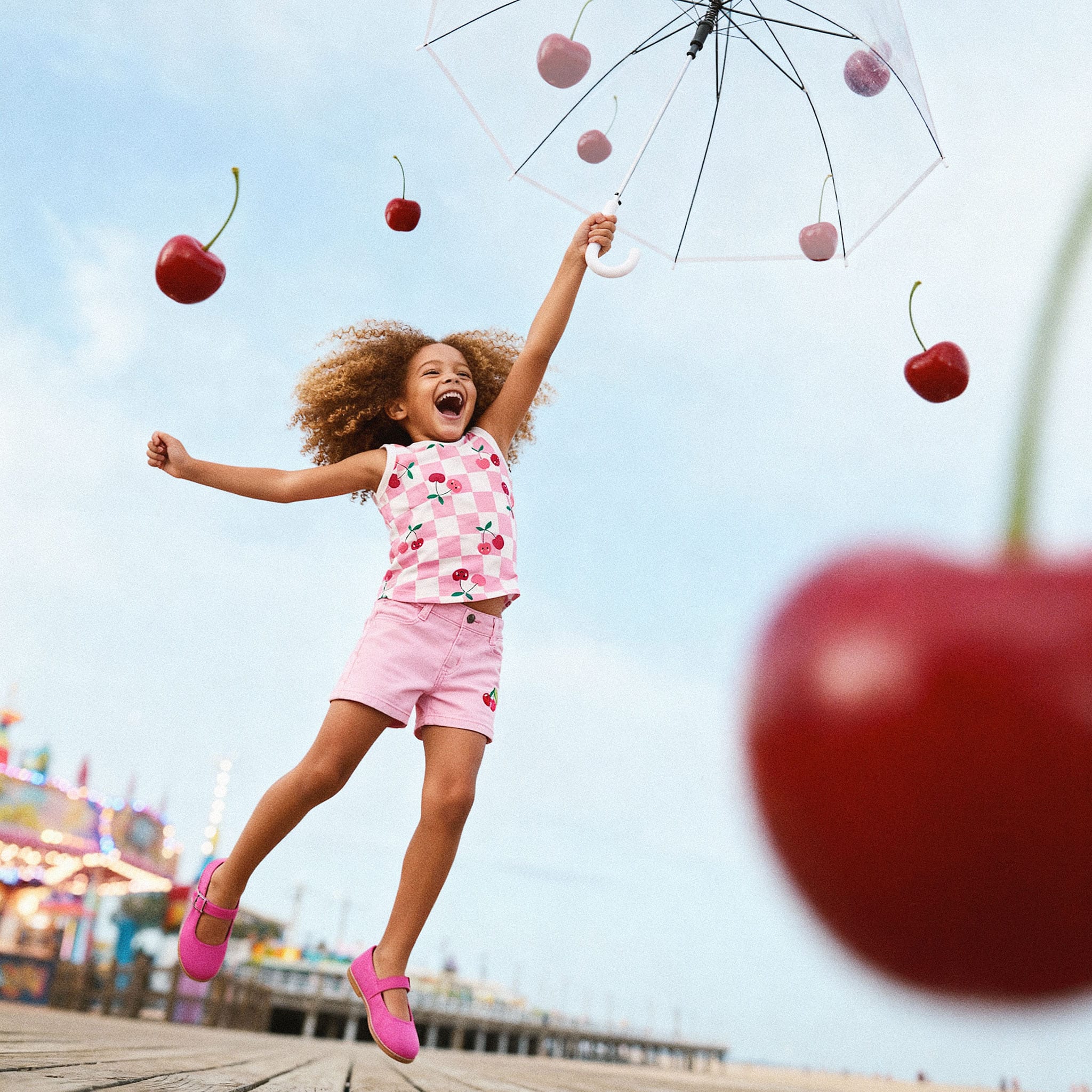 Short Denim Rose Cerise 3-6ans - Image 5