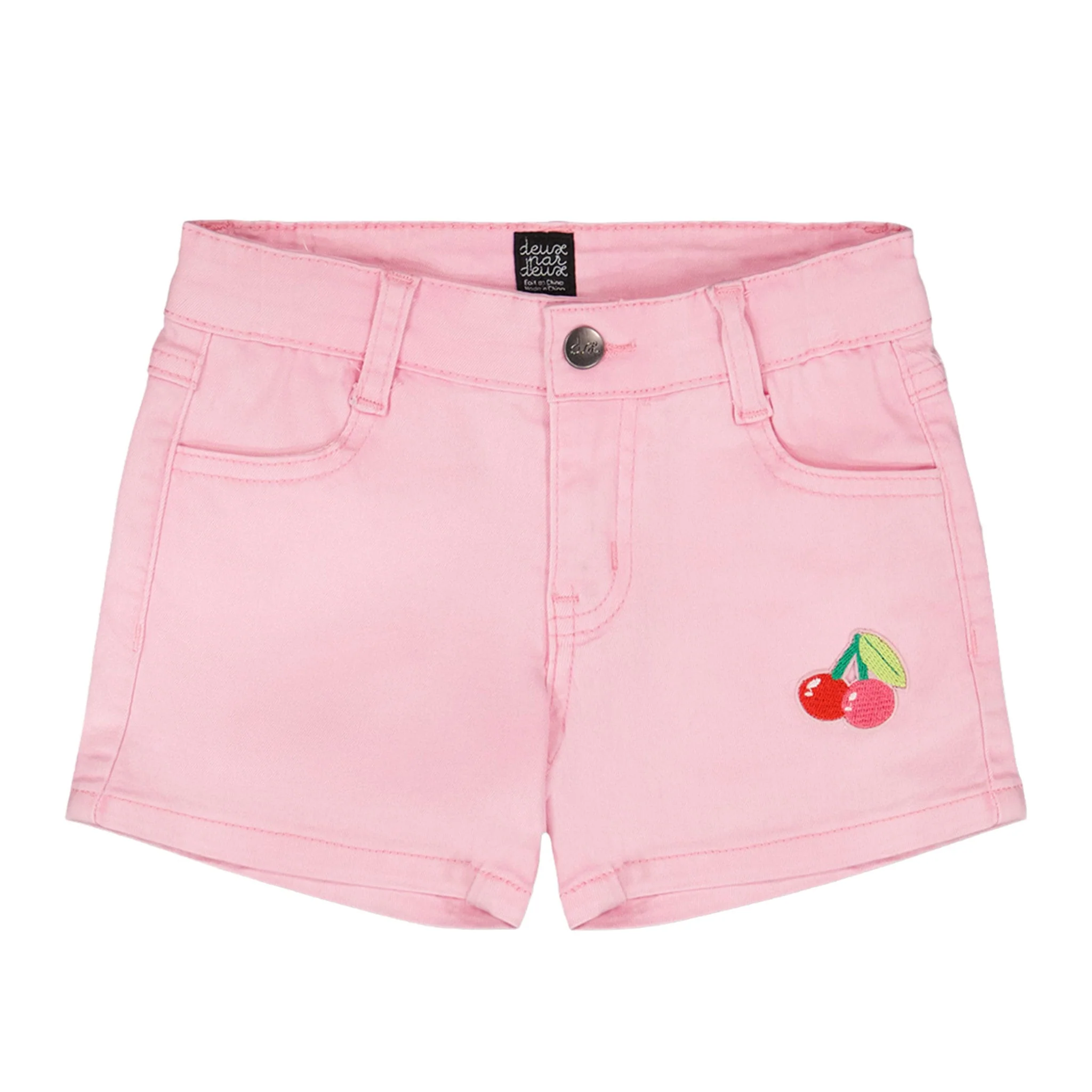 Short Denim Rose Cerise 7-10ans
