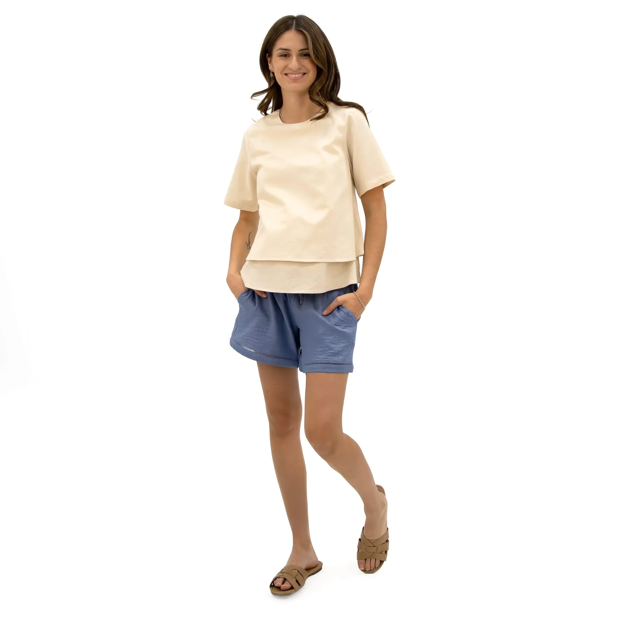 Short Maternité Chambray - Image 5