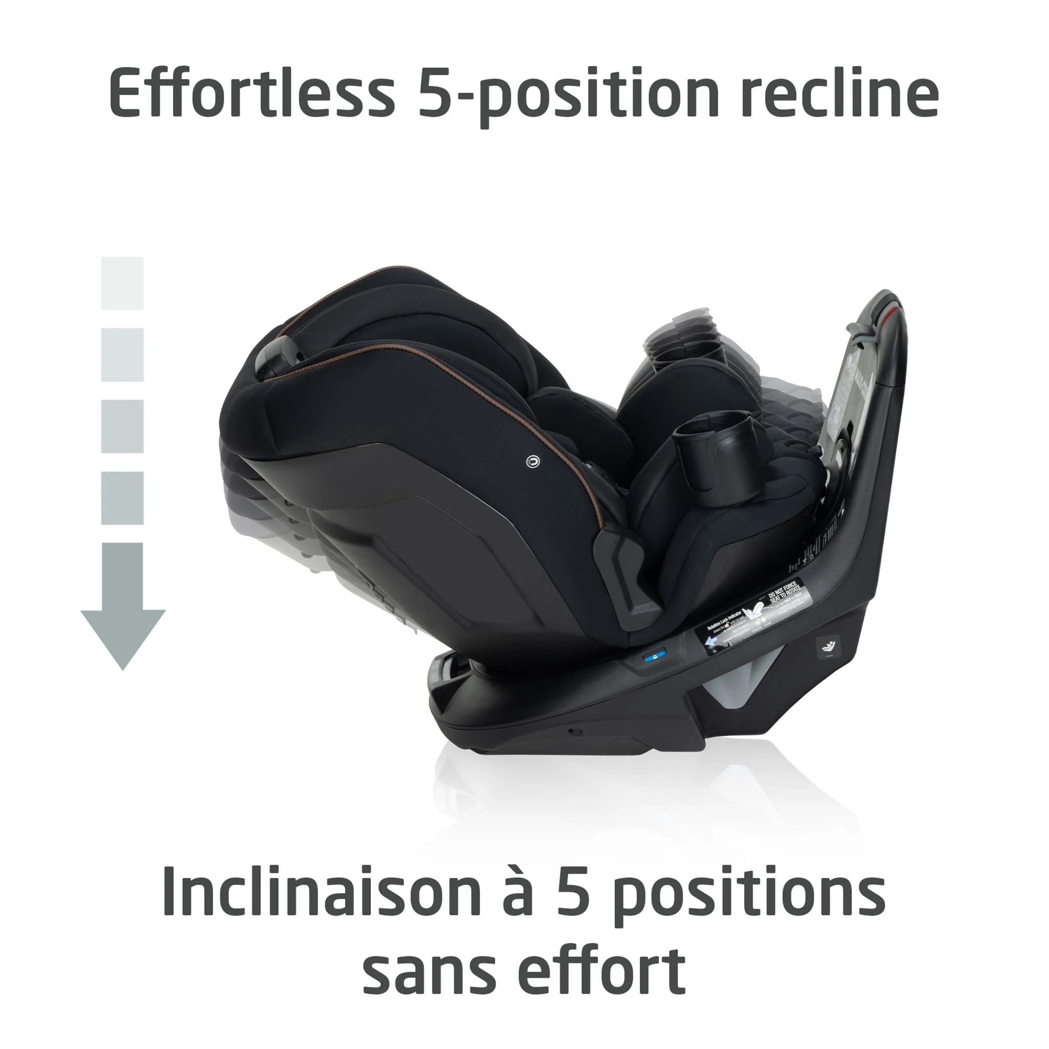 Siège d’Auto Tout-en-un Rotatif Andi 360°- Designer Noir - Image 9