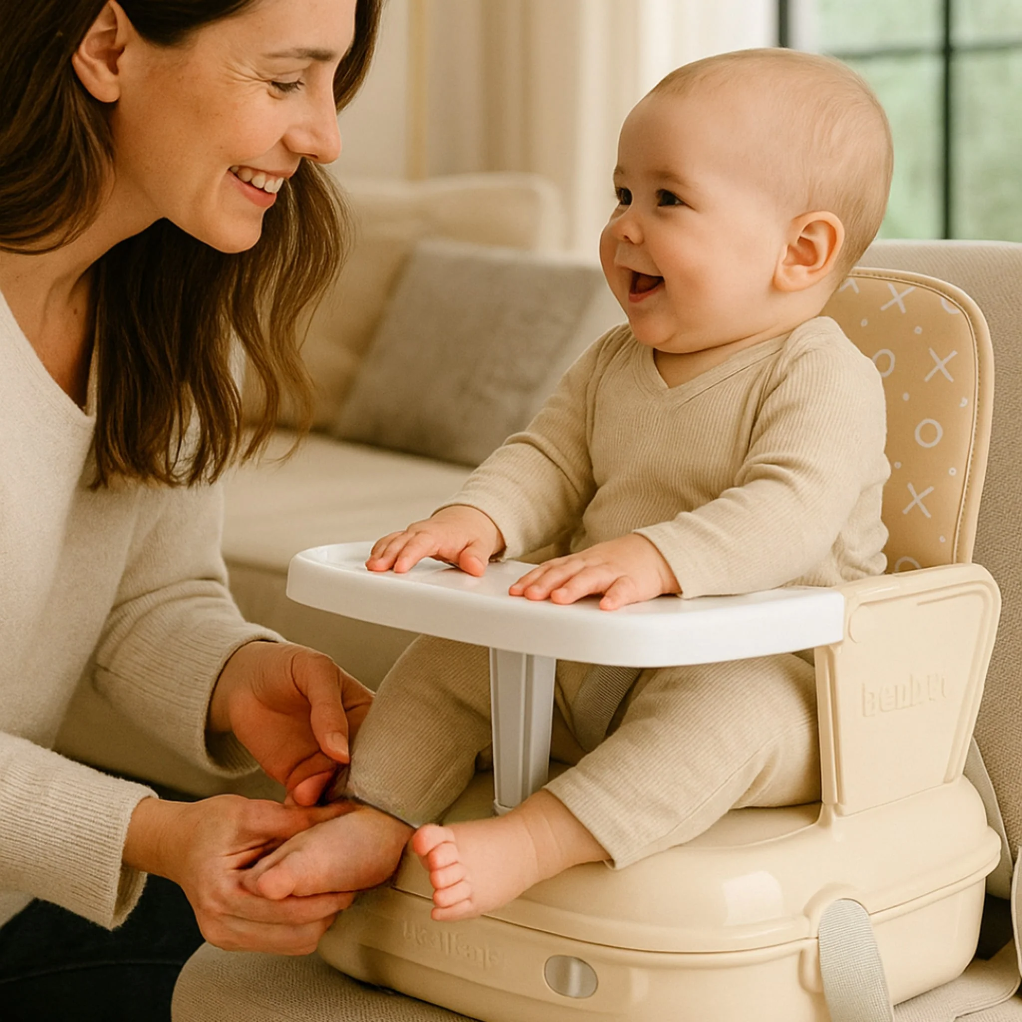Siège rehausseur YummiGo+ Feed & Go – Beige Cachemire - Image 3