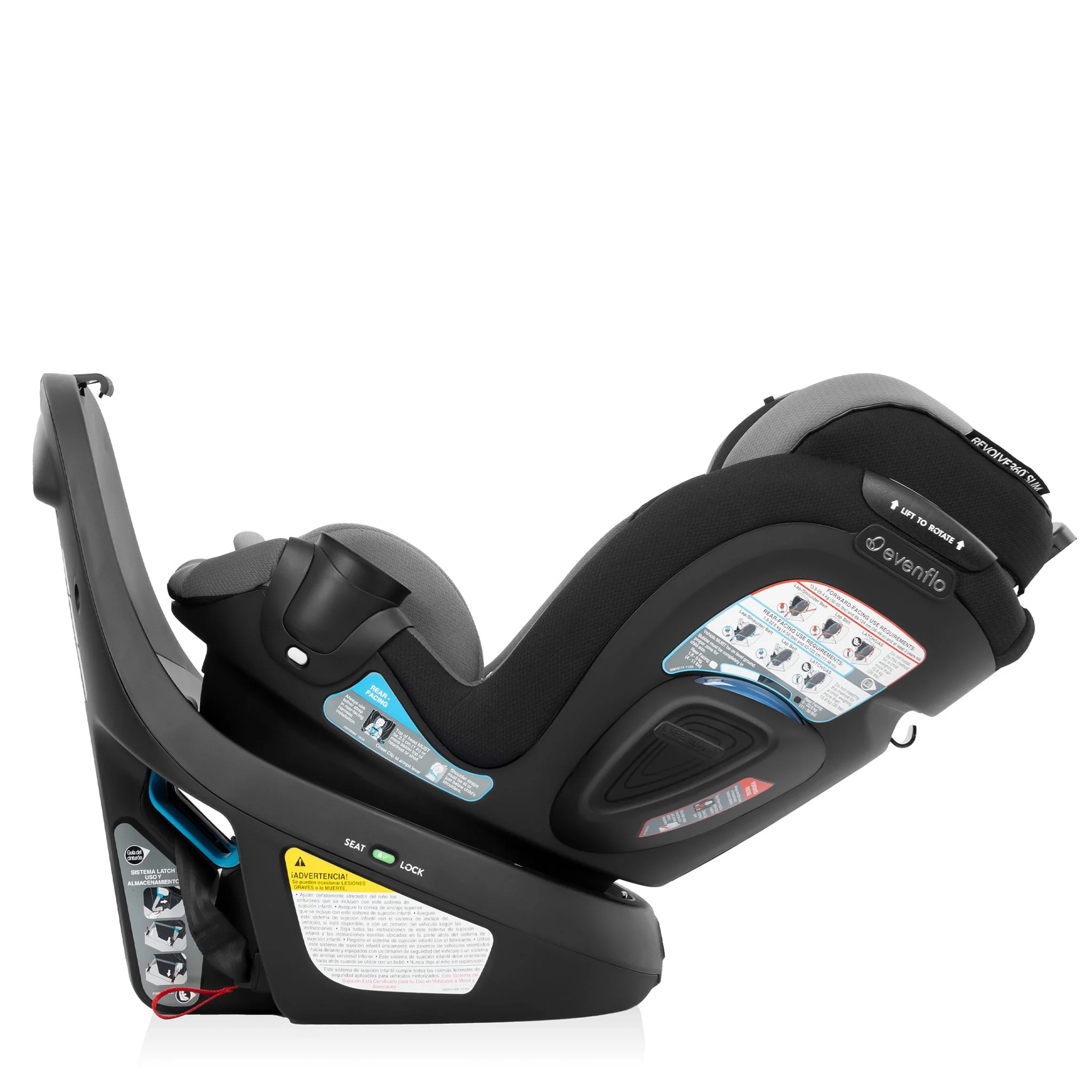 Siège d’auto rotatif 2-en-1 Gold Revolve360 Slim avec SensorSafe - Noir Obsidian - Image 2