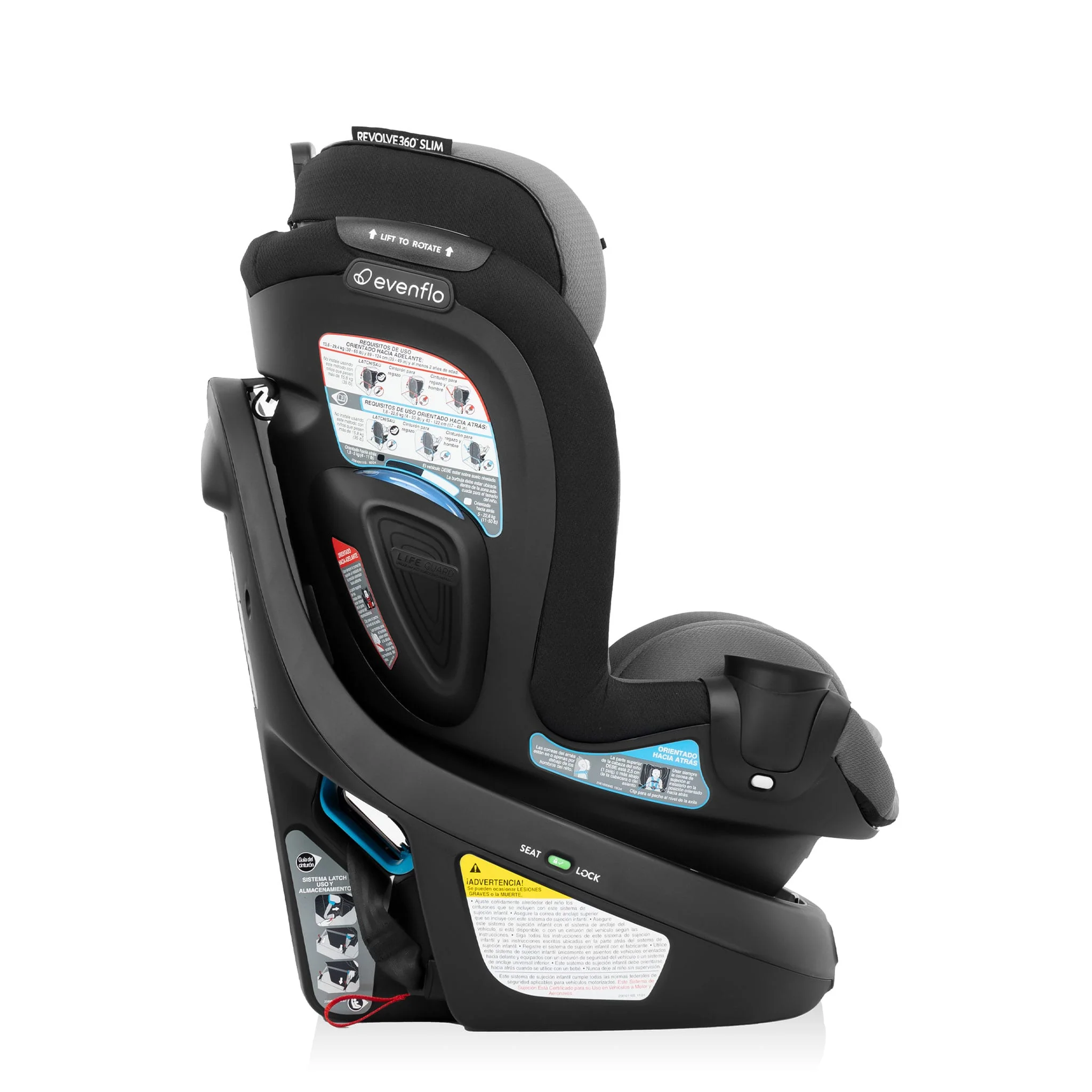 Siège d’auto rotatif 2-en-1 Gold Revolve360 Slim avec SensorSafe - Noir Obsidian - Image 3