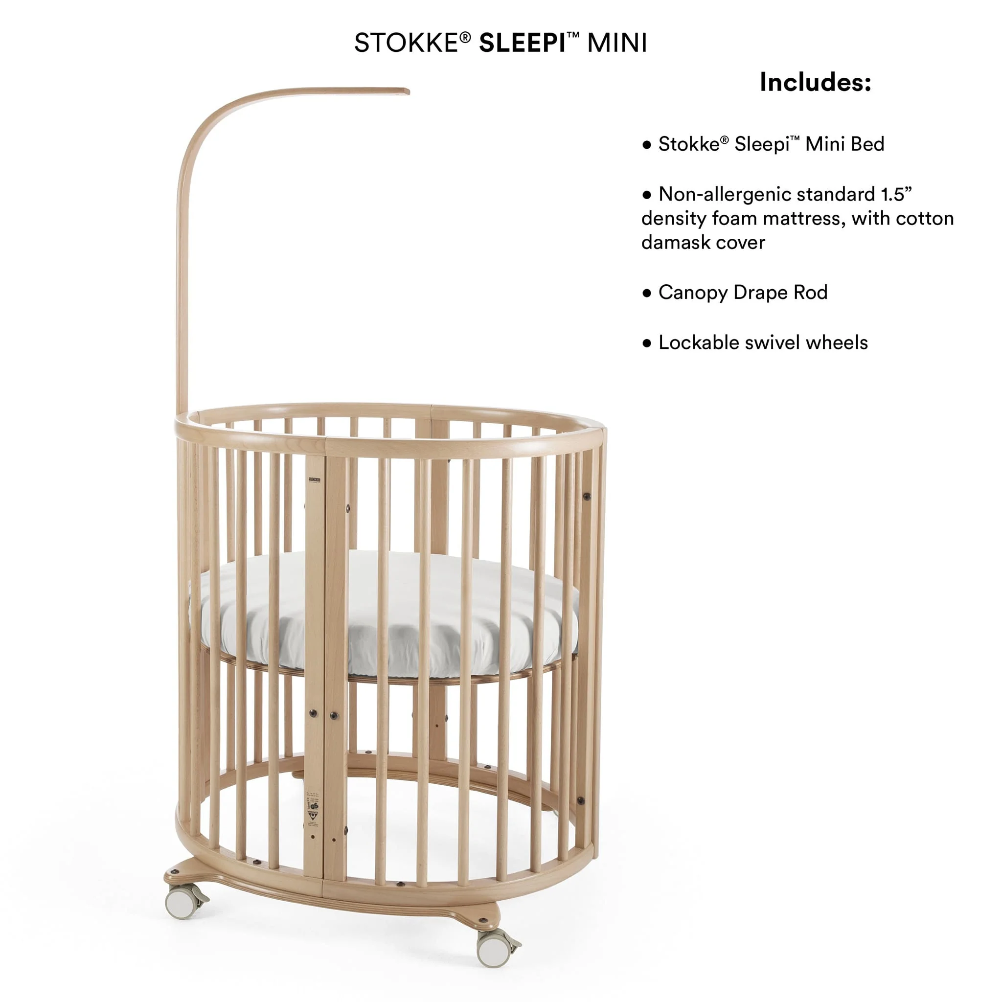 Mini Couchette Stokke® Sleepi™ V3 avec Matelas - Blanc - Image 4