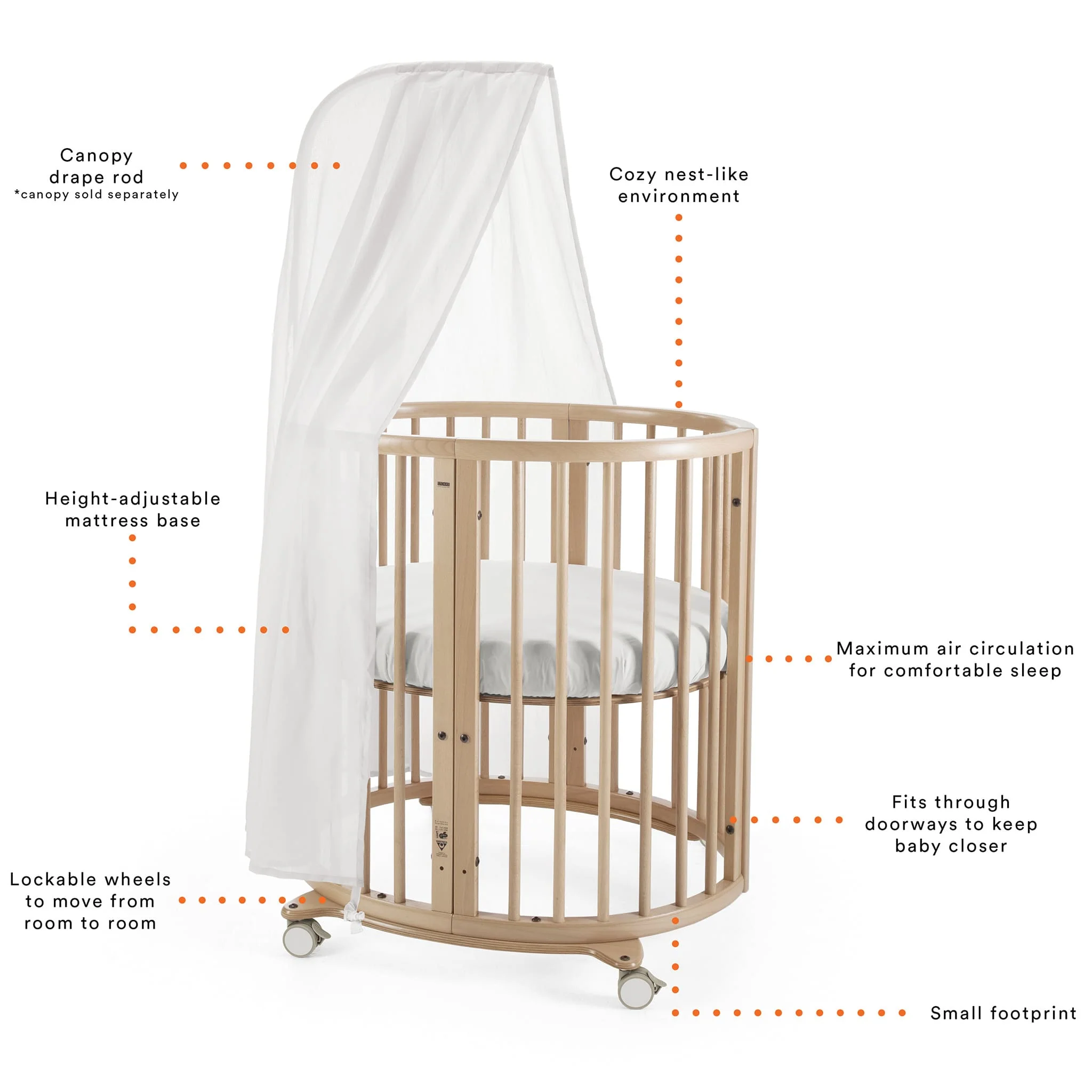 Mini Couchette Stokke® Sleepi™ V3 avec Matelas - Blanc - Image 9