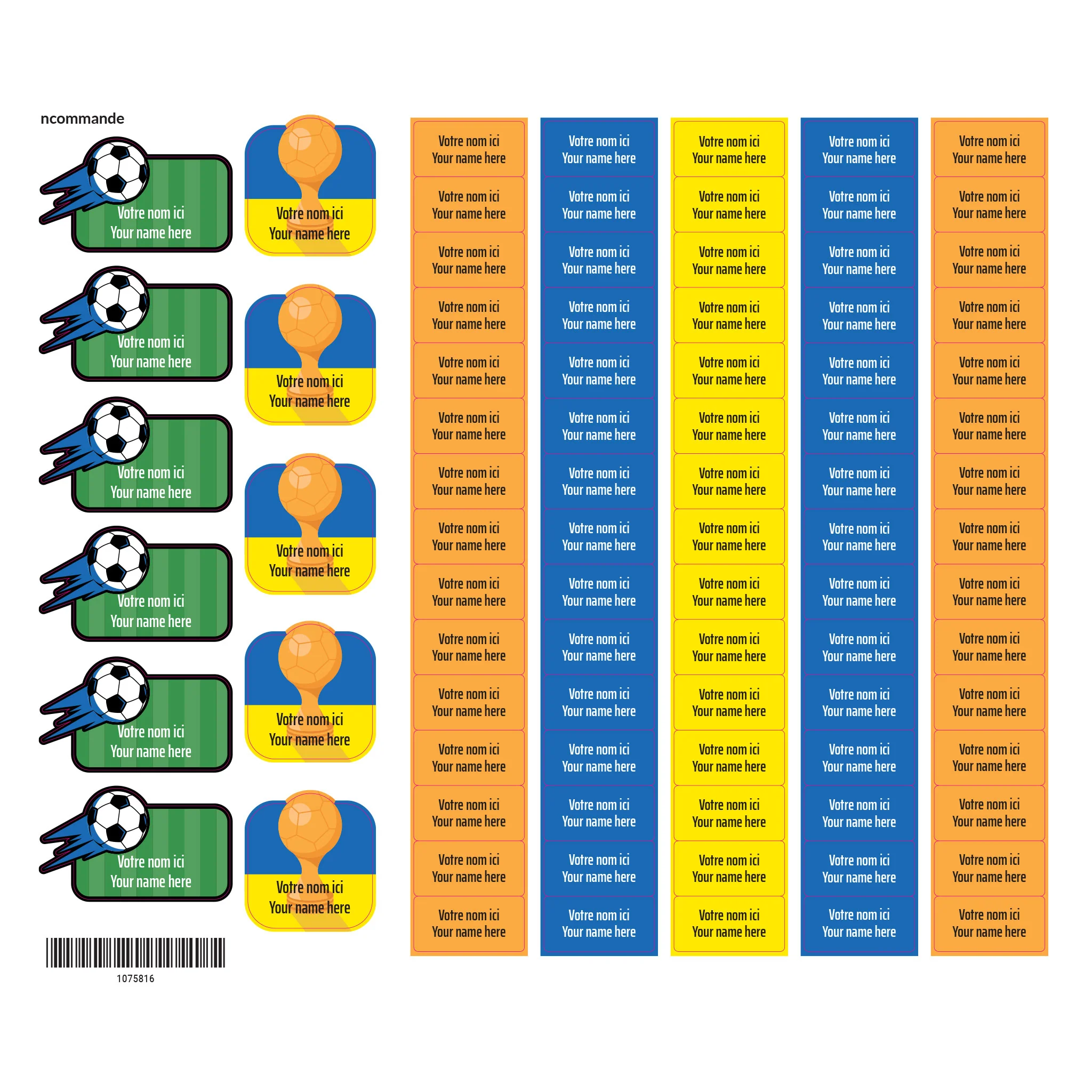 Étiquettes Scolaire - Soccer - Image 2