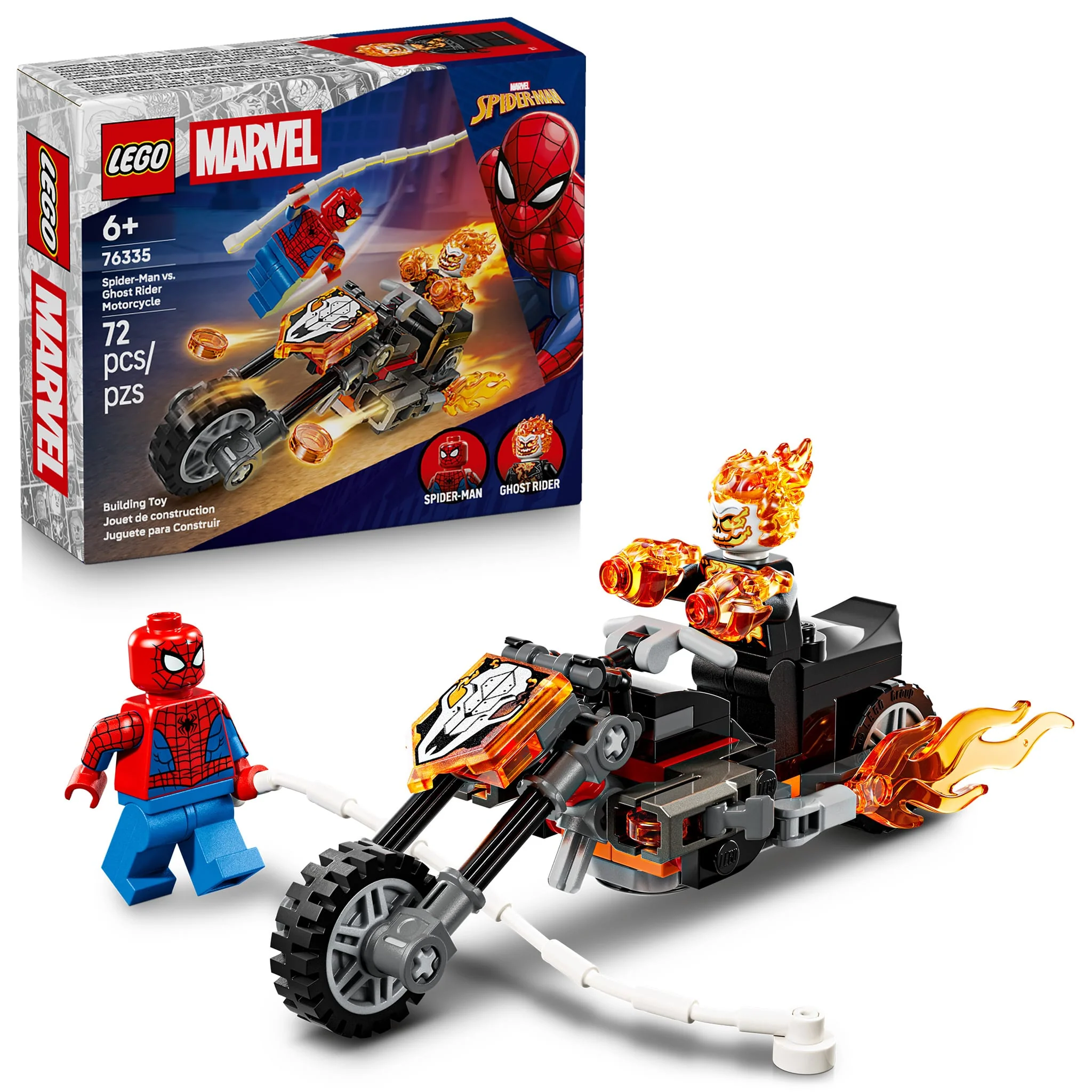 LEGO® ǀ Marvel Spider-Man contre la moto de Ghost Rider