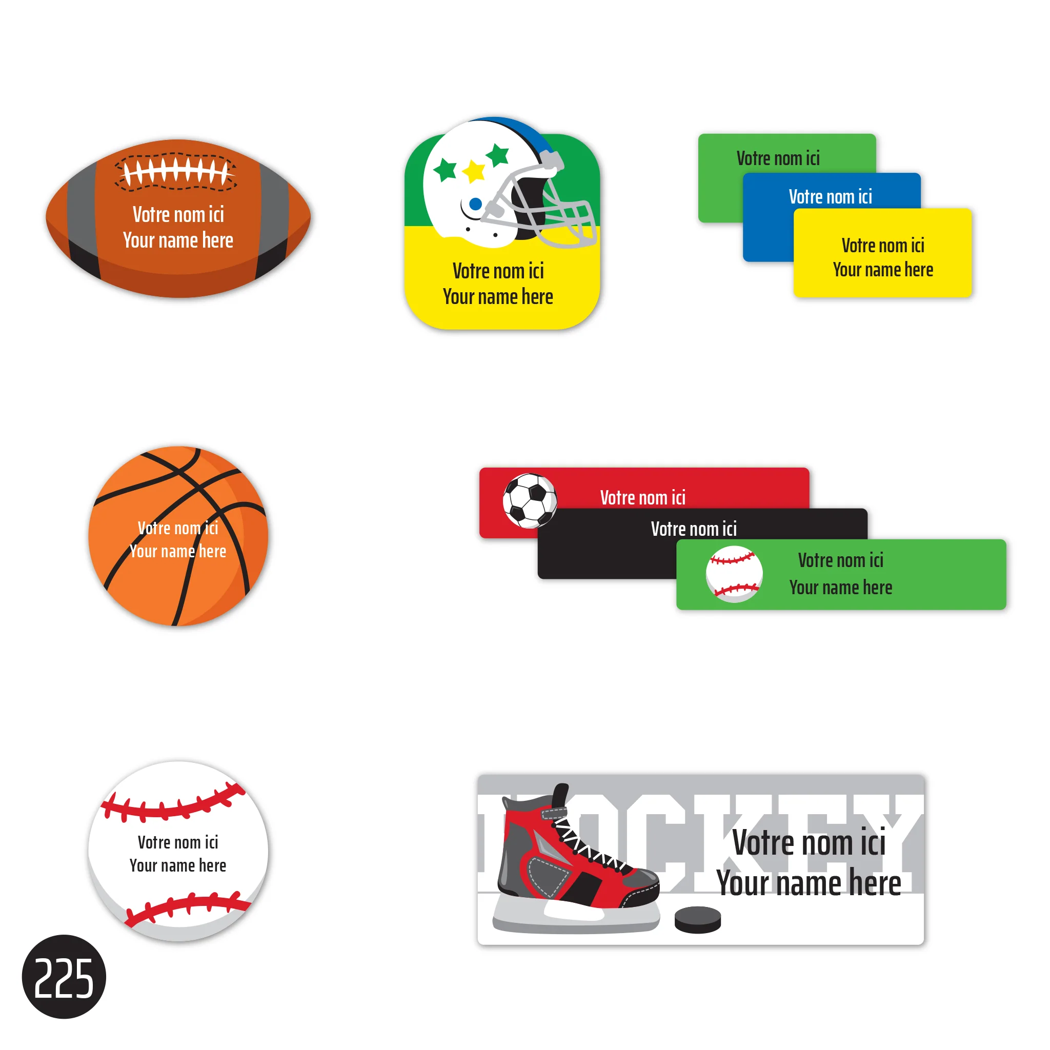 Étiquettes Scolaire - Sports