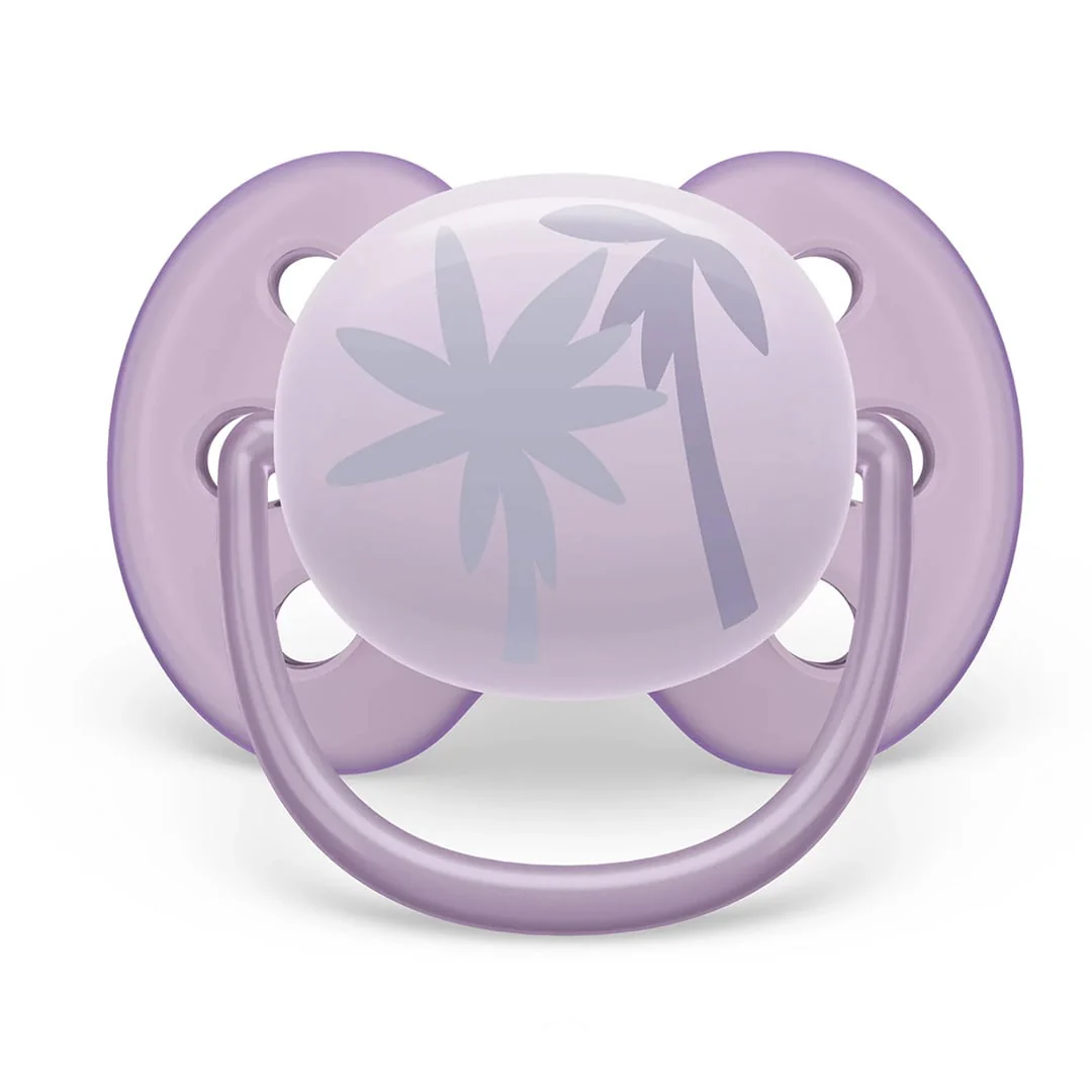 Suce Ultra Douce 0-6 mois Éléphant Litchi / Palmiers Lilas (2) - Image 3