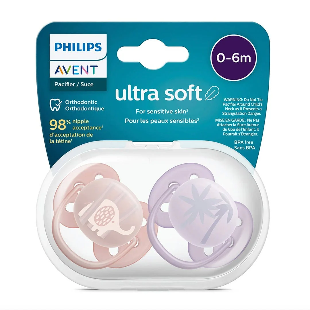 Suce Ultra Douce 0-6 mois Éléphant Litchi / Palmiers Lilas (2) - Image 4