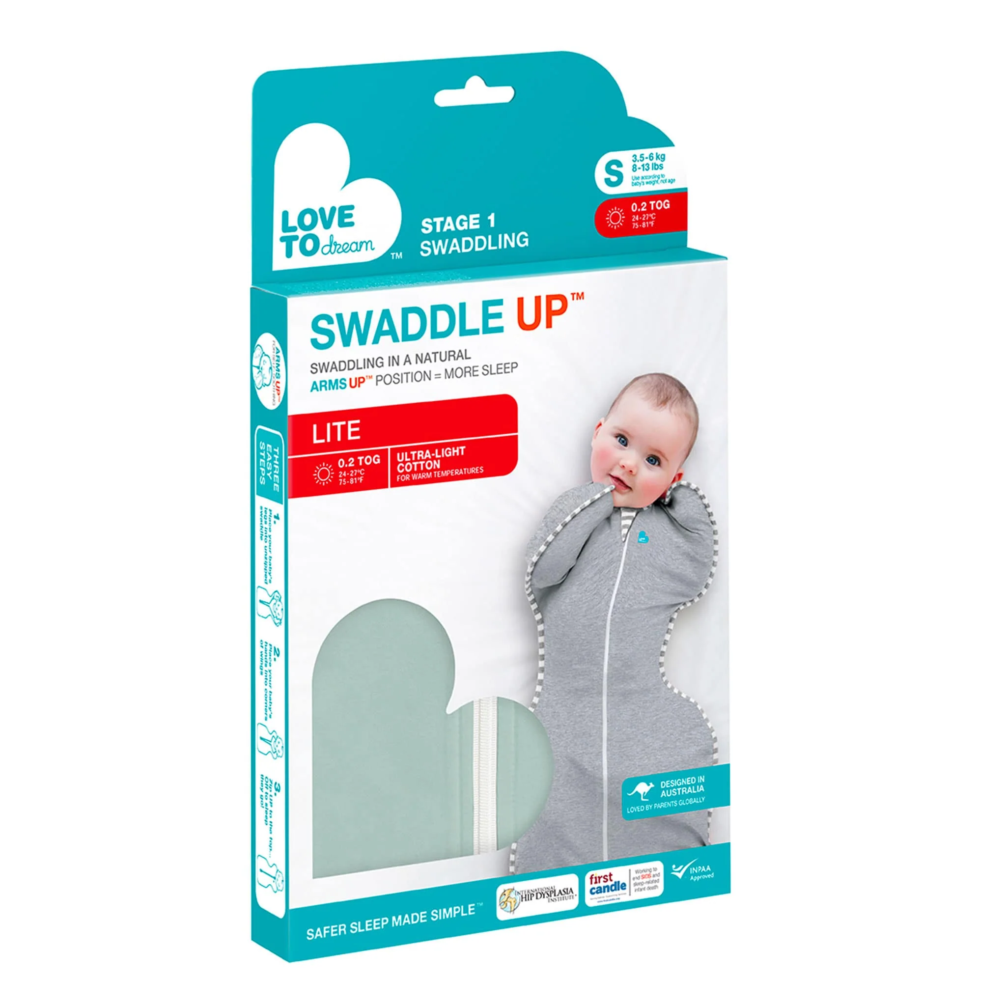 Swaddle Up Lite Small 8-13lb - Olive - Image 6