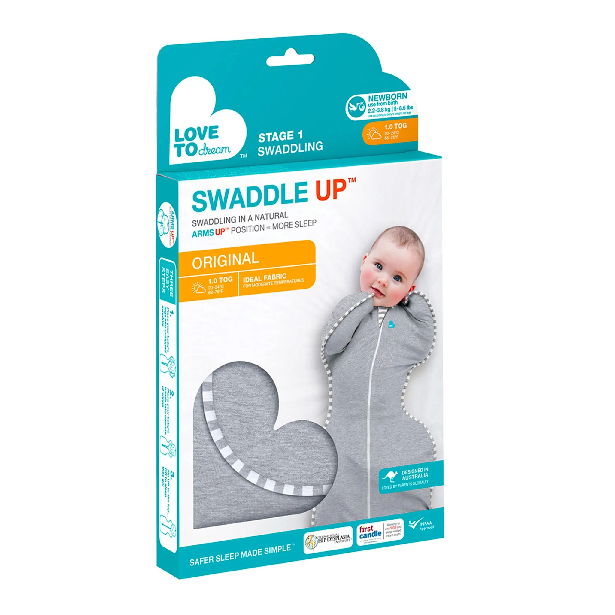 Swaddle Up Original Nouveau-Né 5-8.5lb  - Gris - Image 8