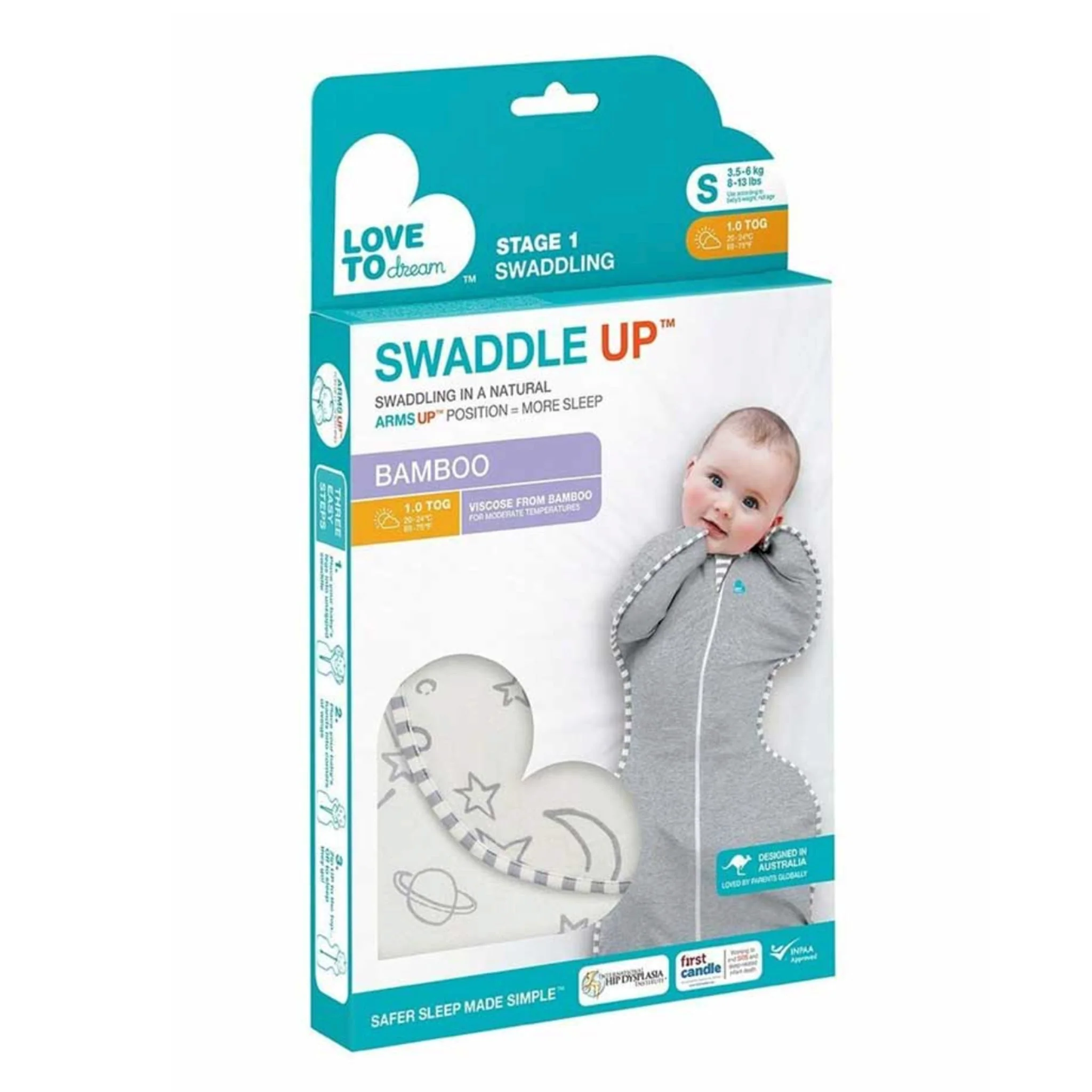 Swaddle Up SILKY-LUX™ Bambou Small 8-13lb - Crème - Image 8