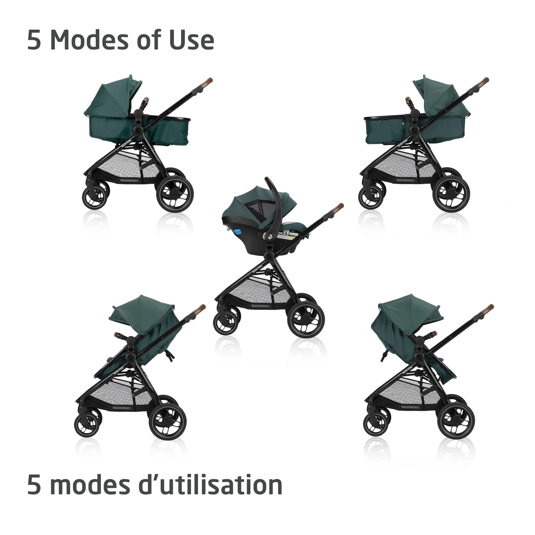 Système de Voyage Zelia Luxe 5 en 1 - Vert essentiel - Image 2