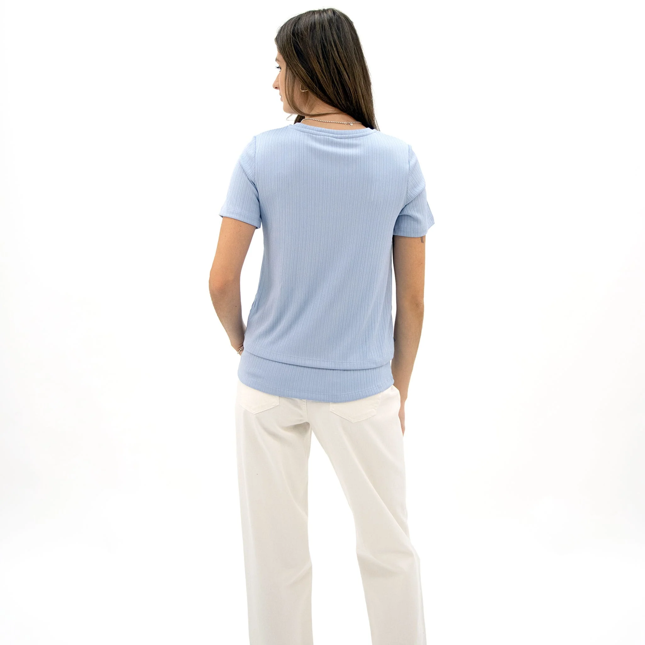 T-shirt Allaitement Bleu - Image 4
