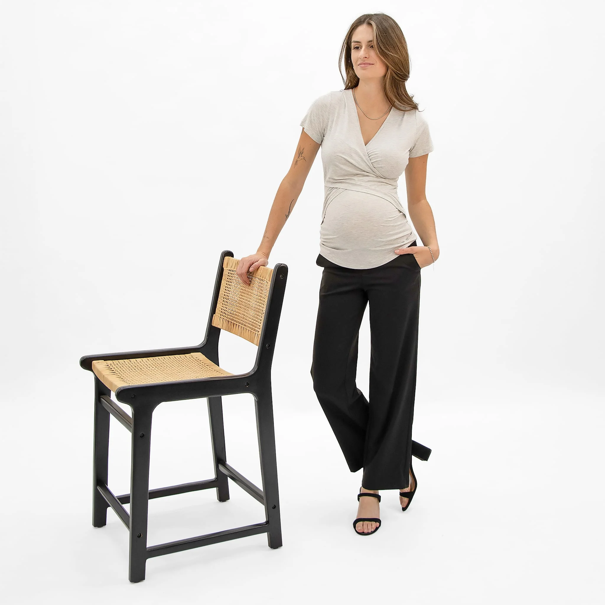T-shirt Allaitement Gris - Image 7