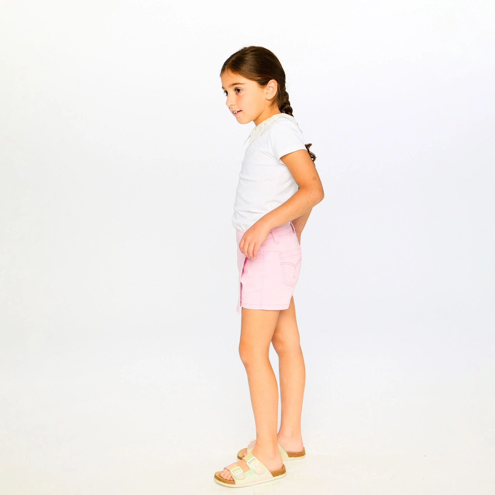 T-shirt Blanc Marguerites 7-10ans - Image 3