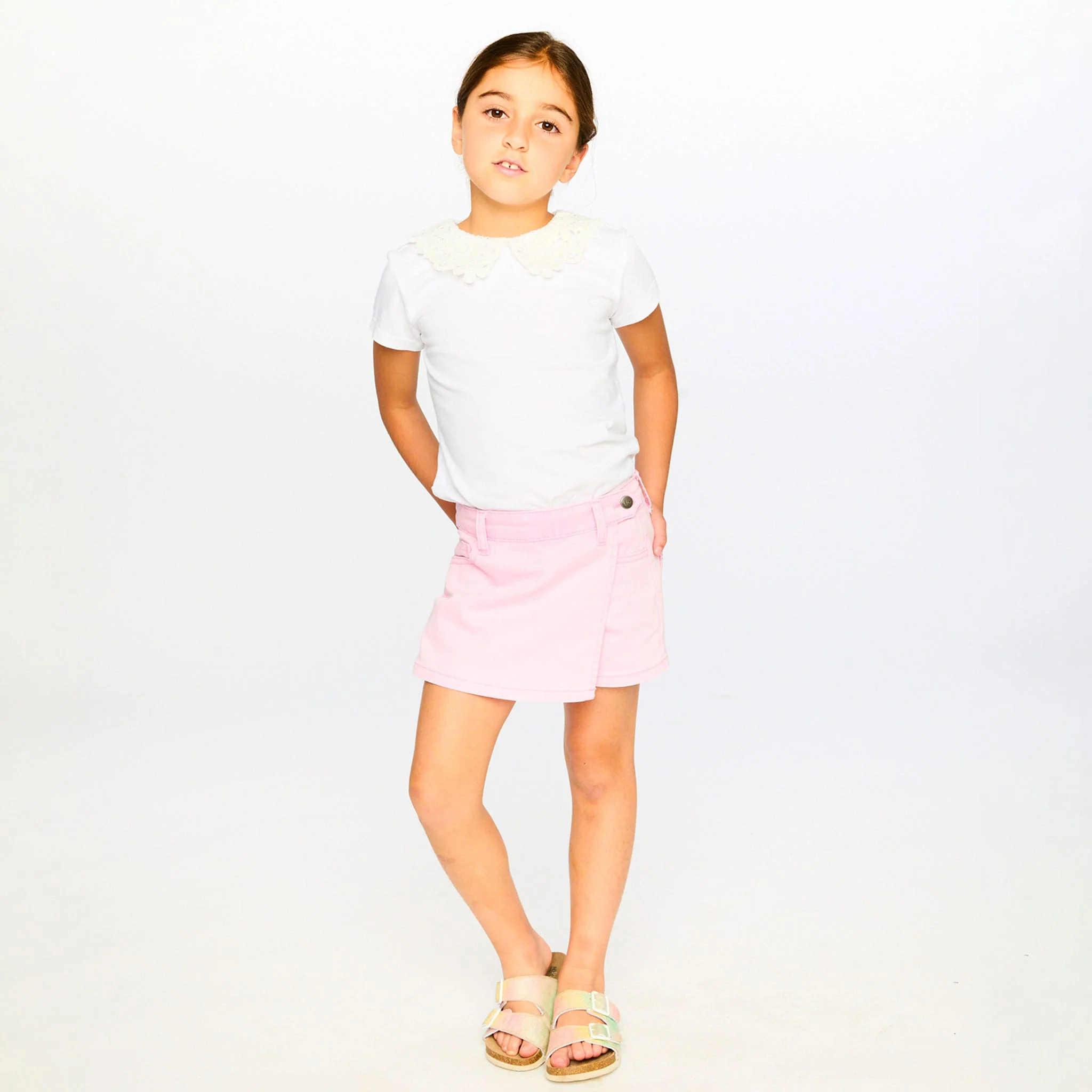 T-shirt Blanc Marguerites 7-10ans - Image 4
