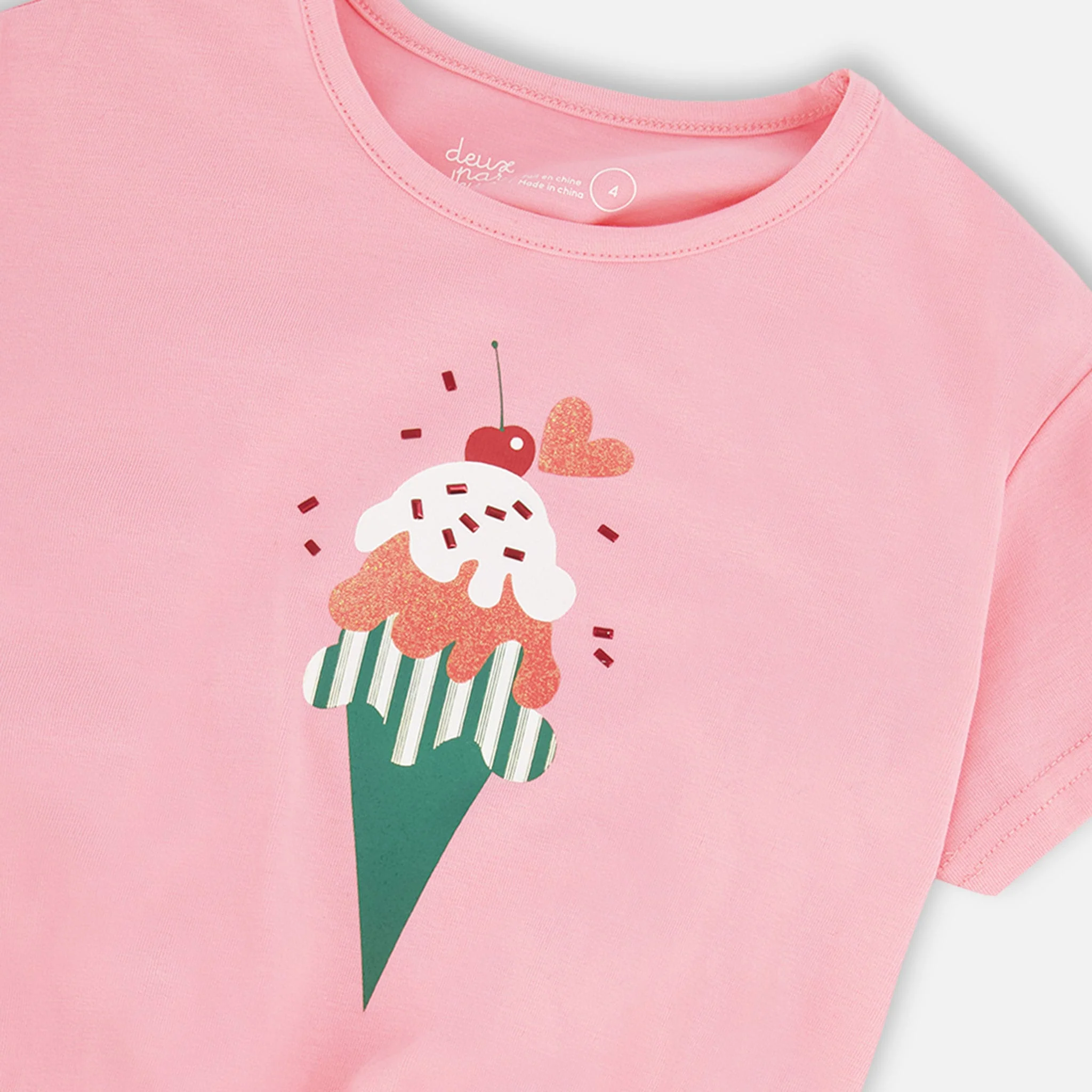T-shirt Crème Glacé Cerise 7-10ans - Image 5