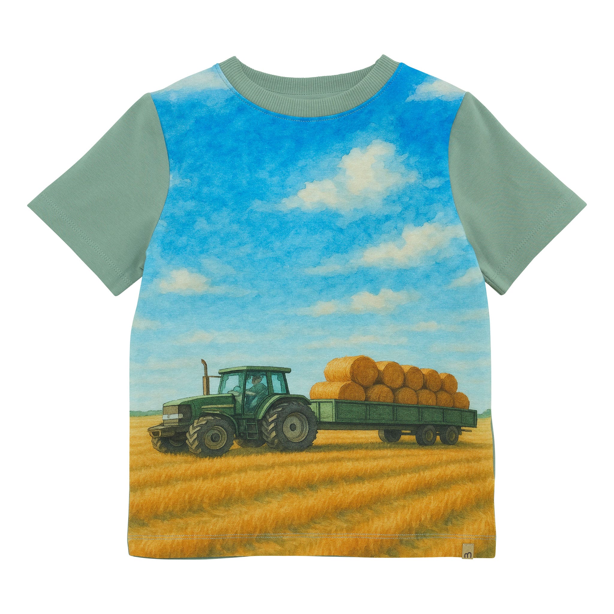 T-shirt Tracteur Vert 3-8ans