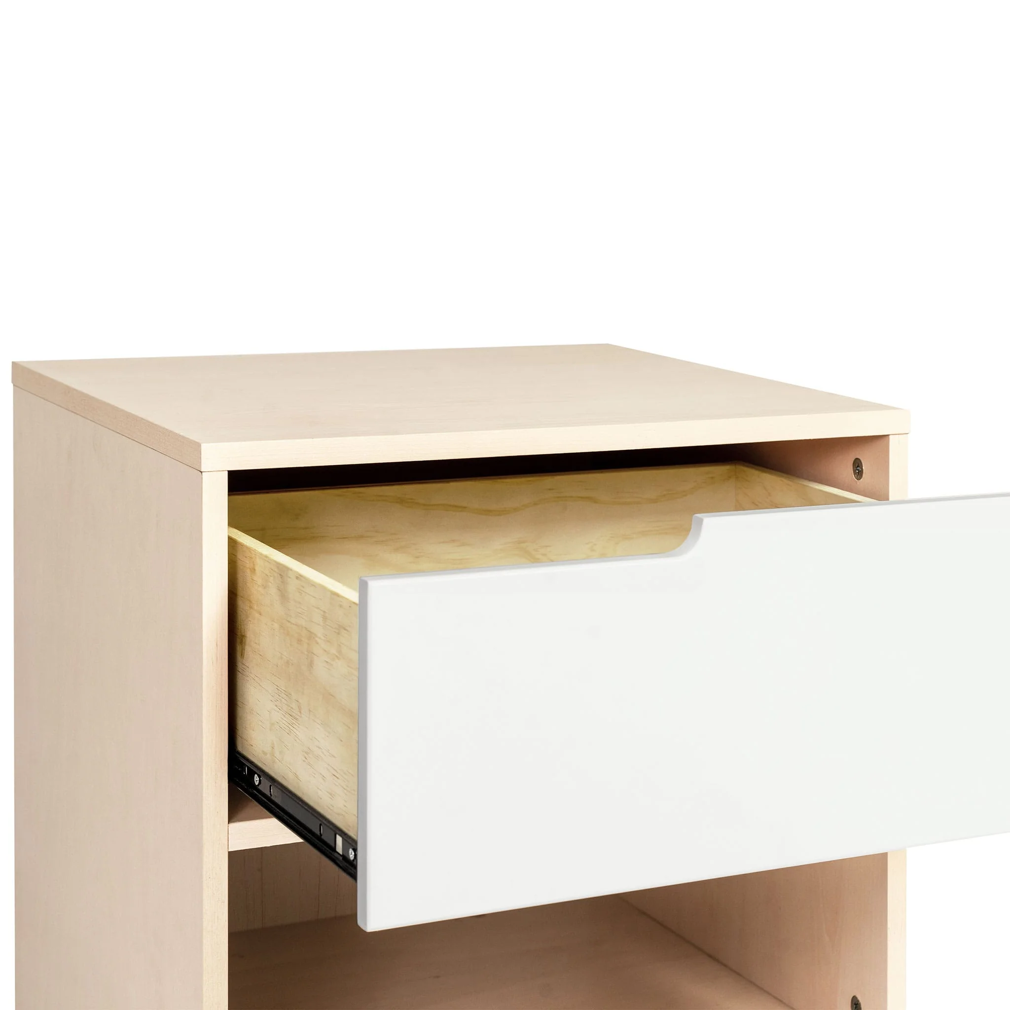 Table de Nuit Hudson avec port USB - Naturel Blanchi / Blanc - Image 5