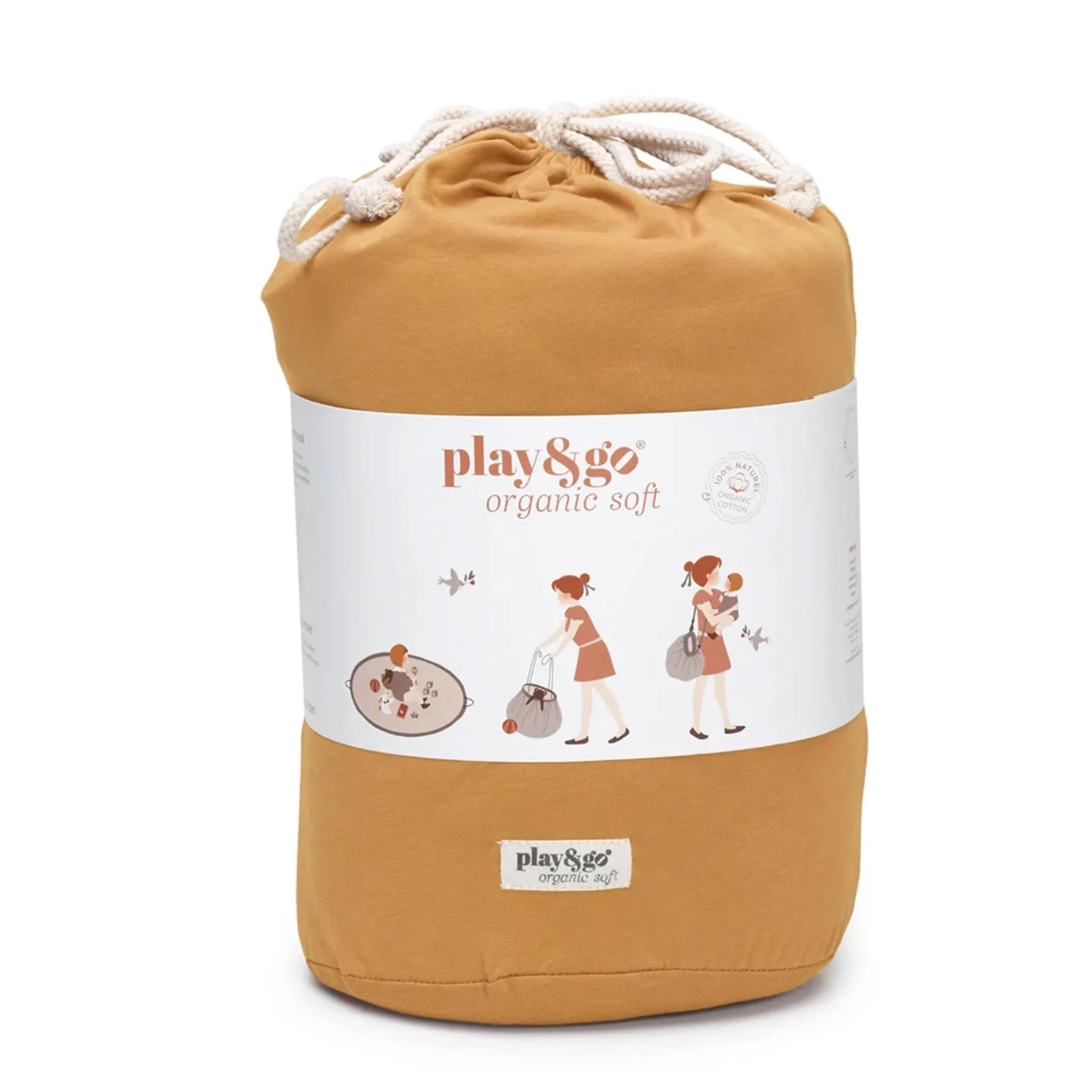 Tapis de Jeu et de Rangement Play N Go 3-en-1 - Moutarde Thé Chai - Image 5