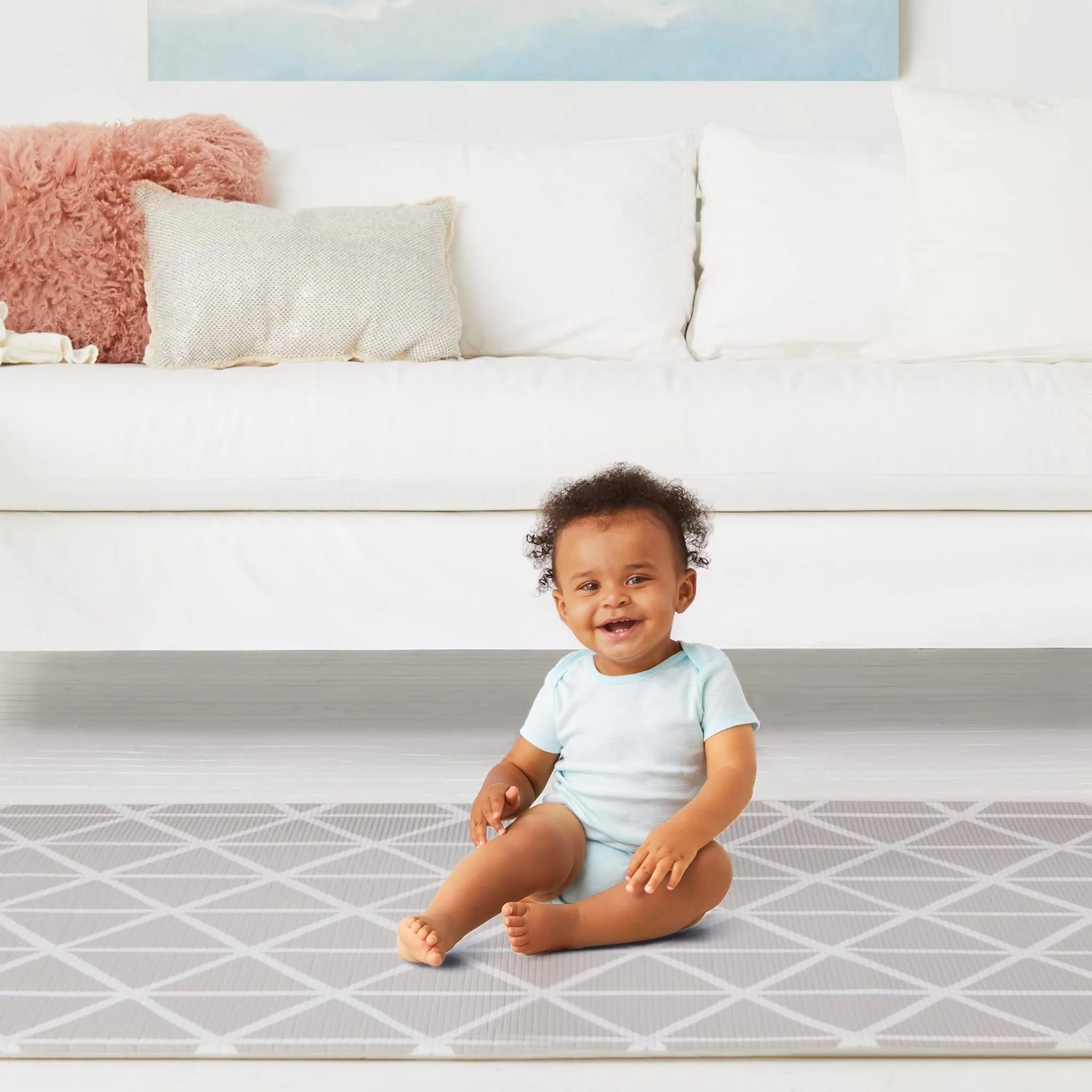 Tapis de Jeux Réversible Doubleplay - Village Vibrant/Esquisse Triangle - Image 5