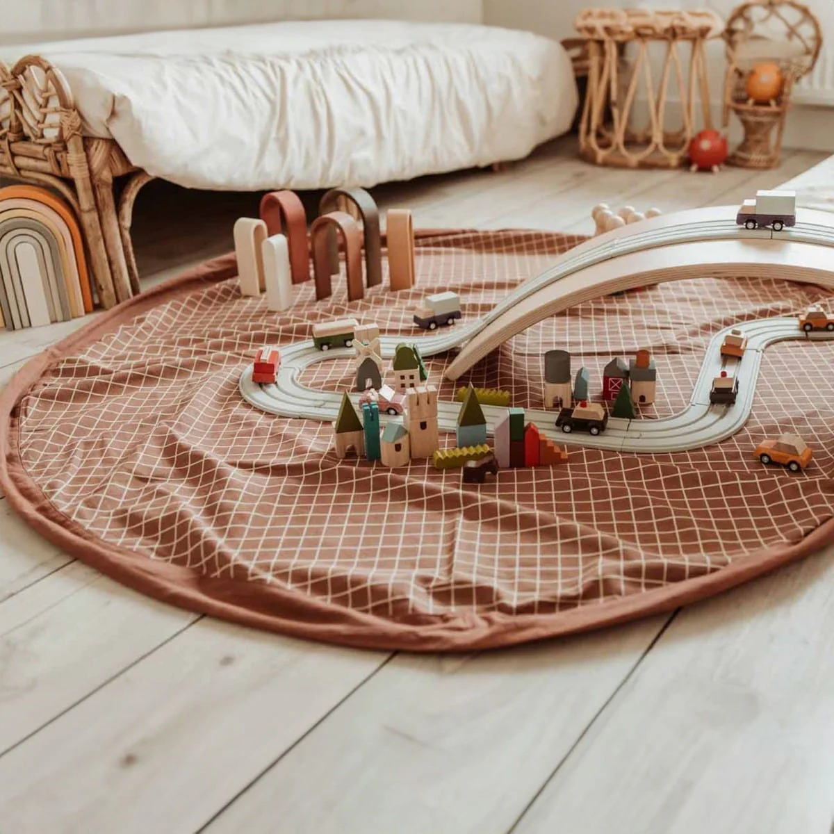 Tapis Play N go Rangement - Marron - Image 2