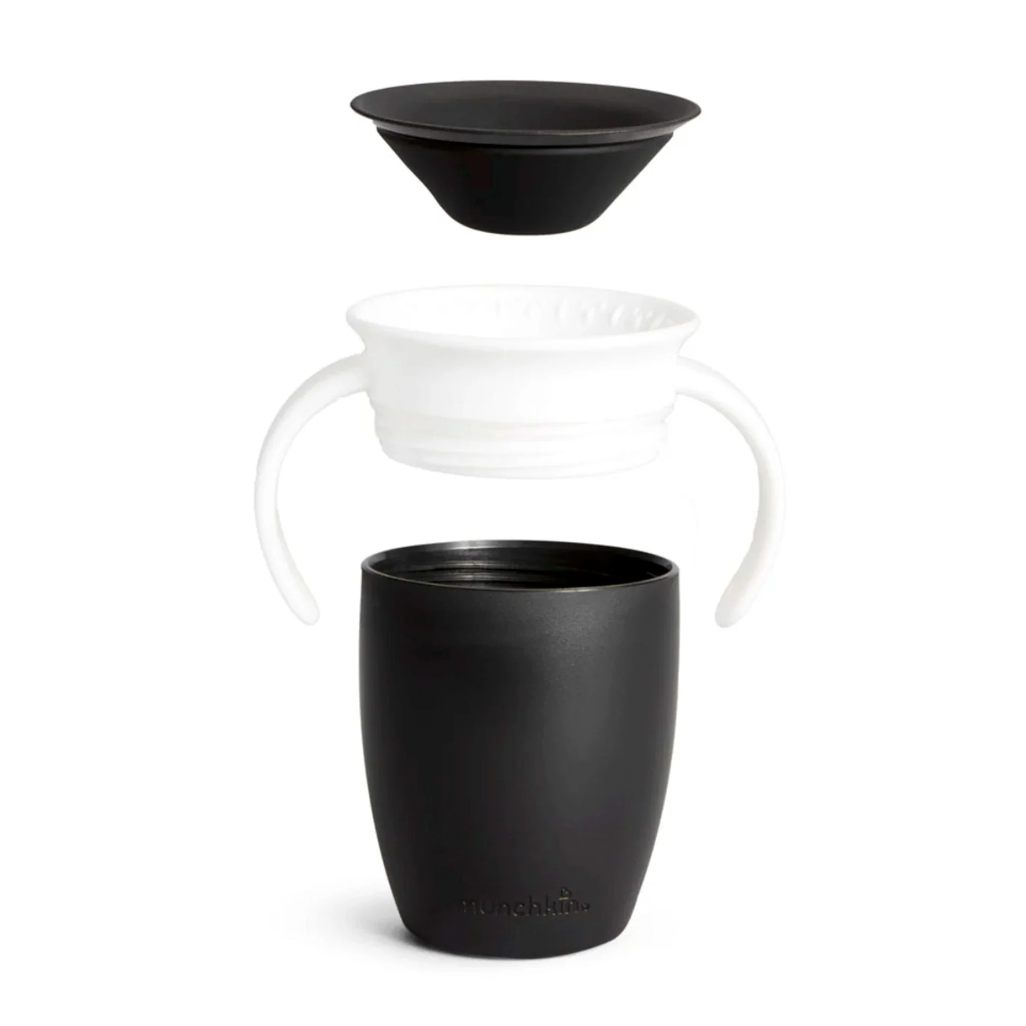 Gobelet Miracle® 360° 7oz - Noir et Blanc - Image 2