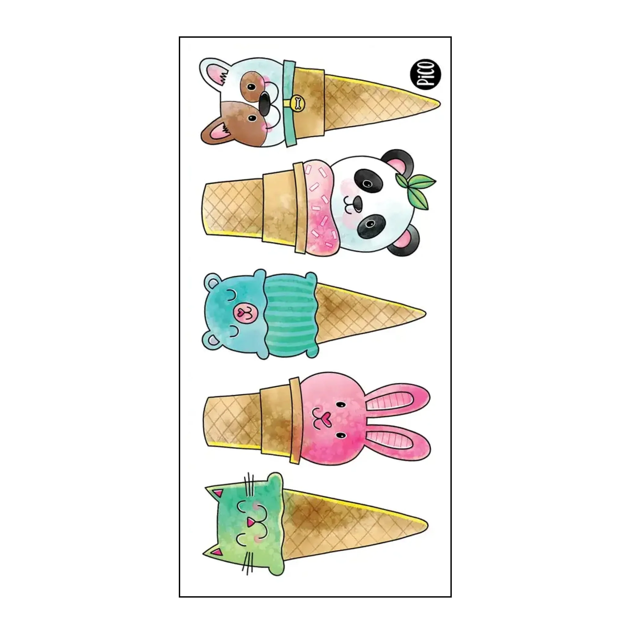 Tatouages Pico- Les Cornets Animaux