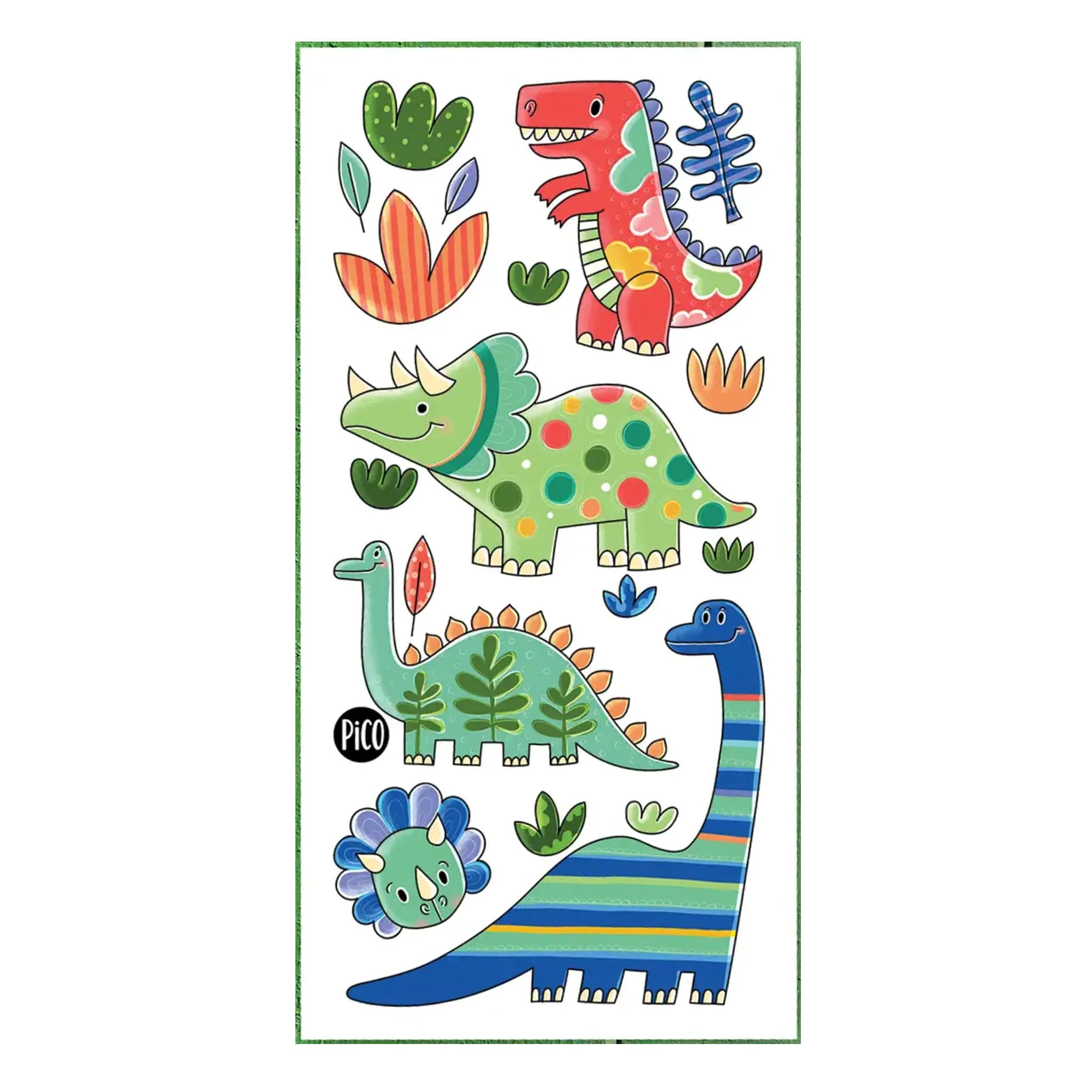 Tatouages Pico - Les dinos colorés