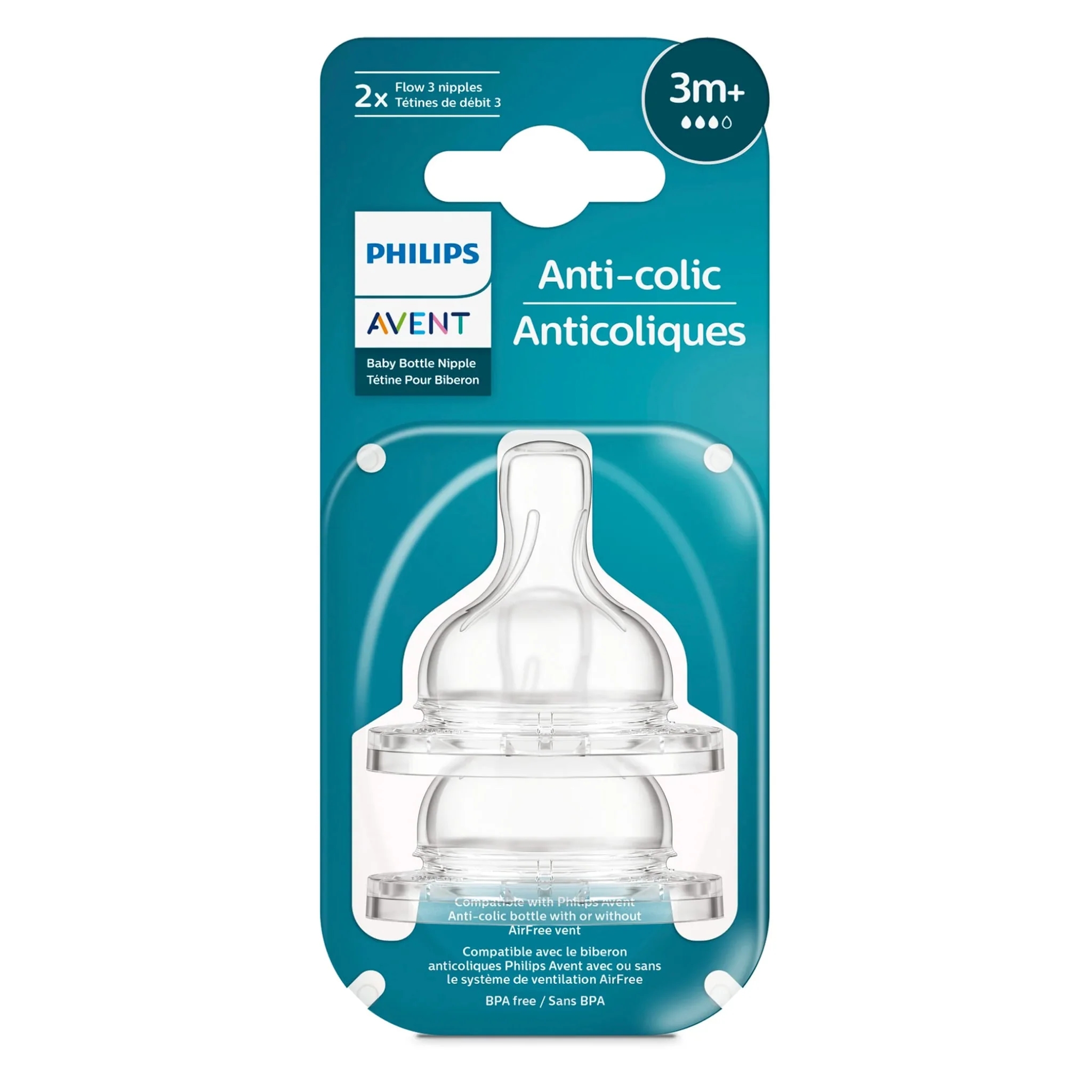 Tétines Anticolique (2) Niveau 3 pour 3mois+ - Image 2