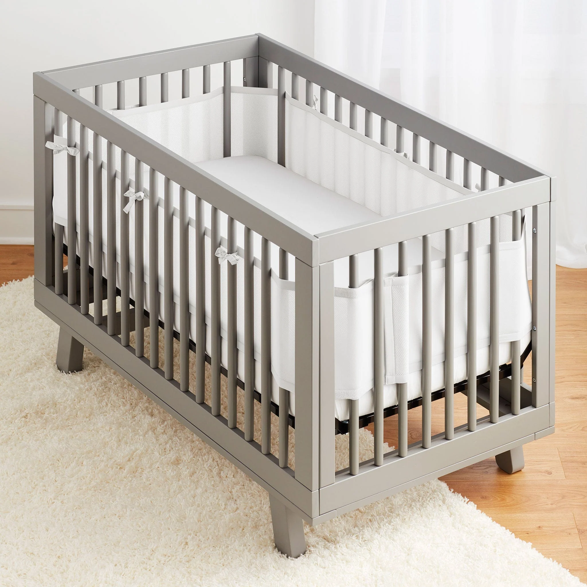 Tour de Lit Bébé en Maille - Blanc - Image 3