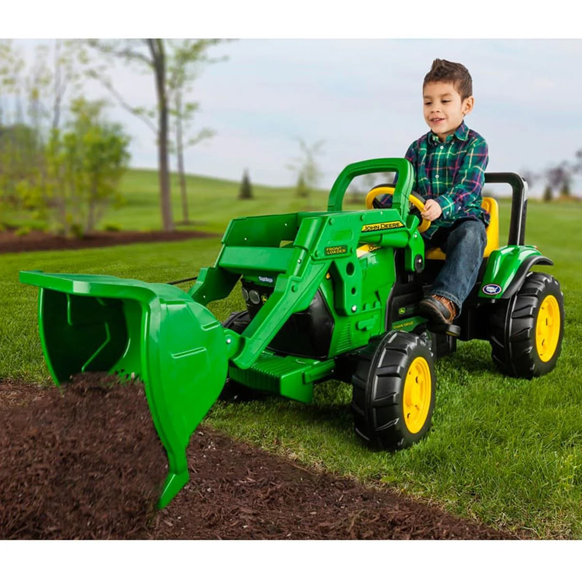 Gros Tracteur John Deere avec Chargeur Frontal - Vert et Jaune - Image 8