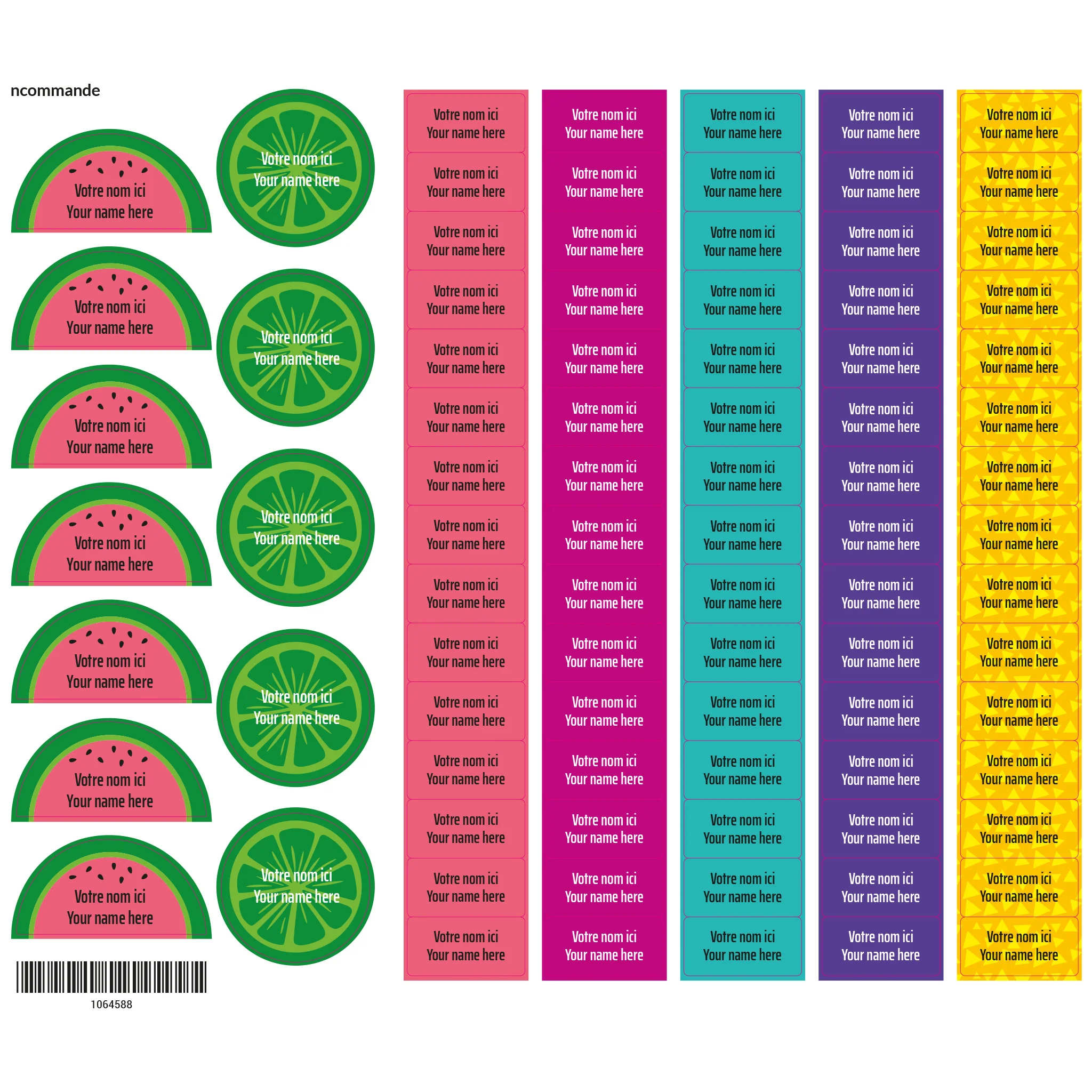 Étiquettes Scolaire - Tropical - Image 2