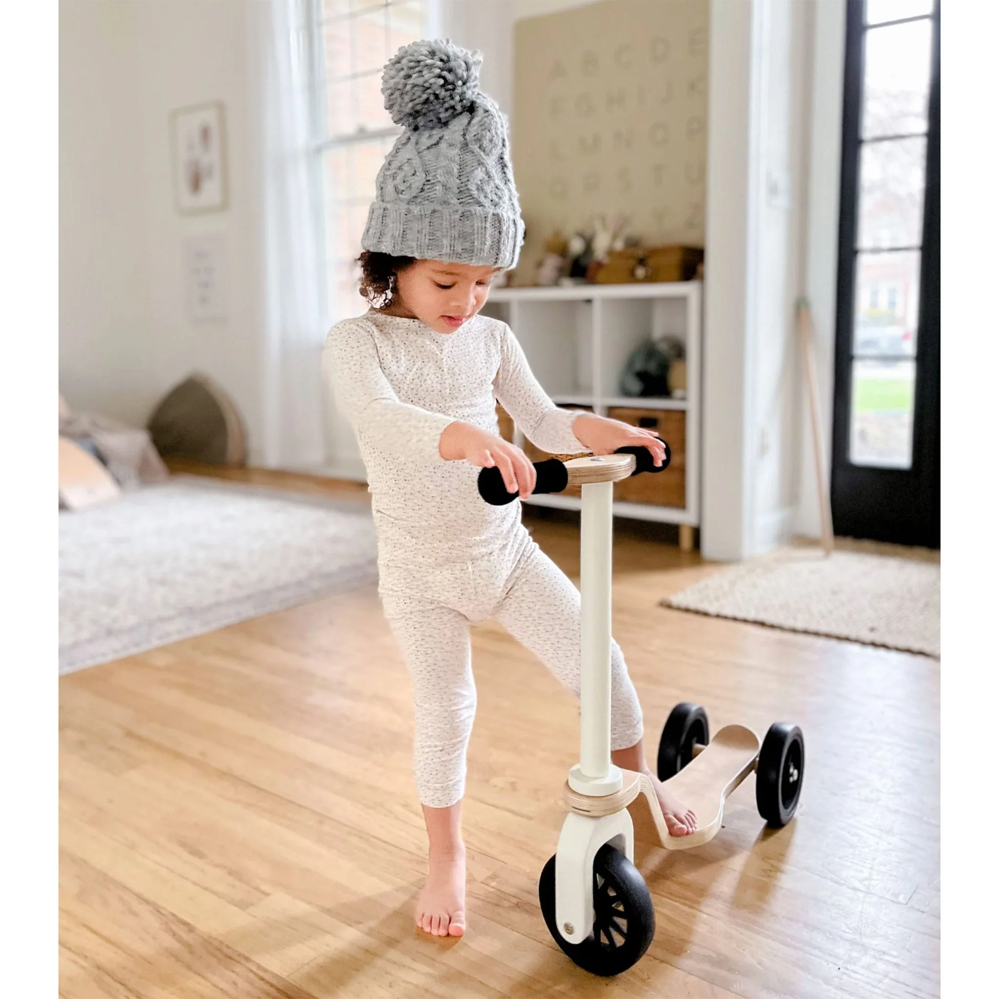 Trottinette Kinderscooter - Naturel / Blanc - Image 5