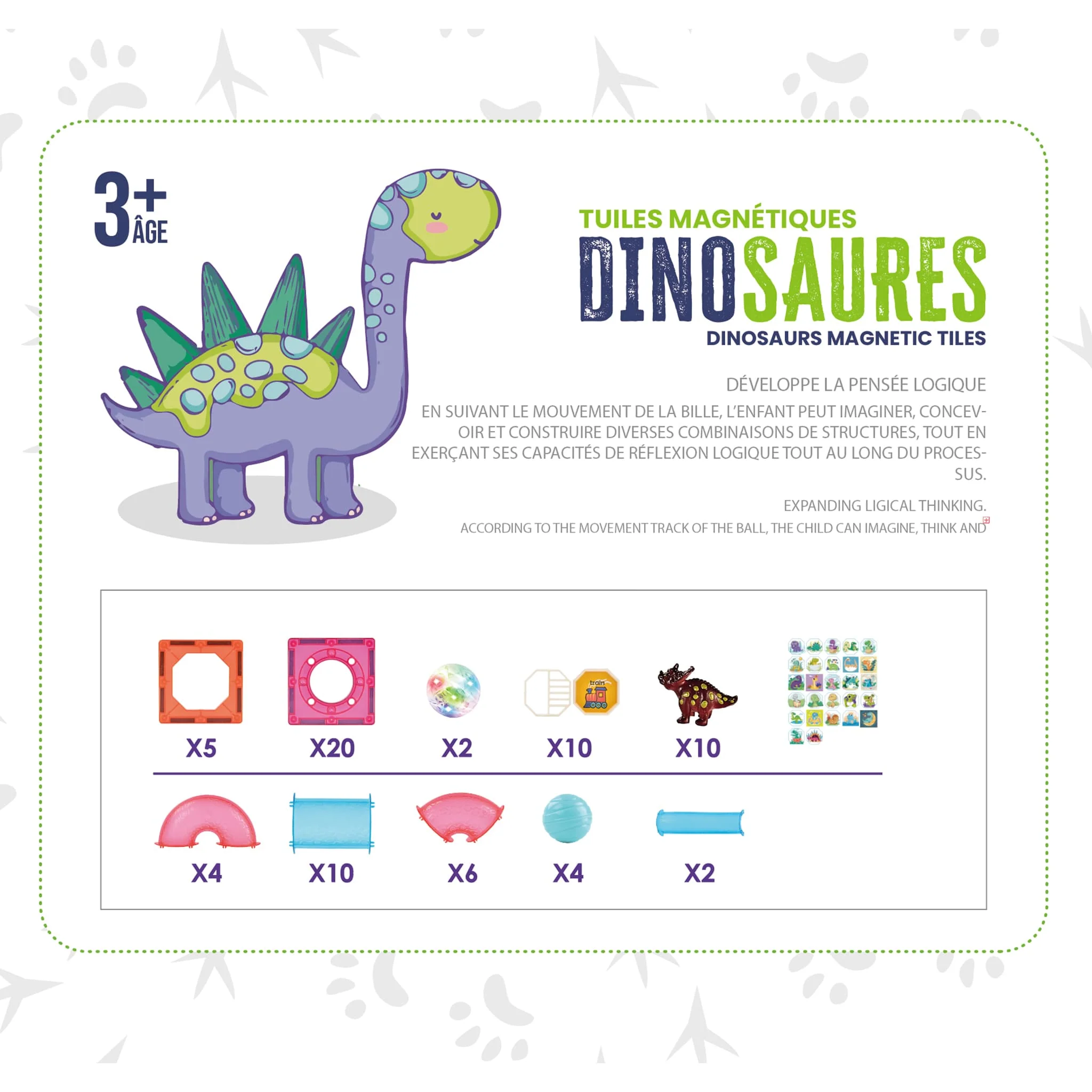 Tuiles Magnétiques Dinosaures - Image 4